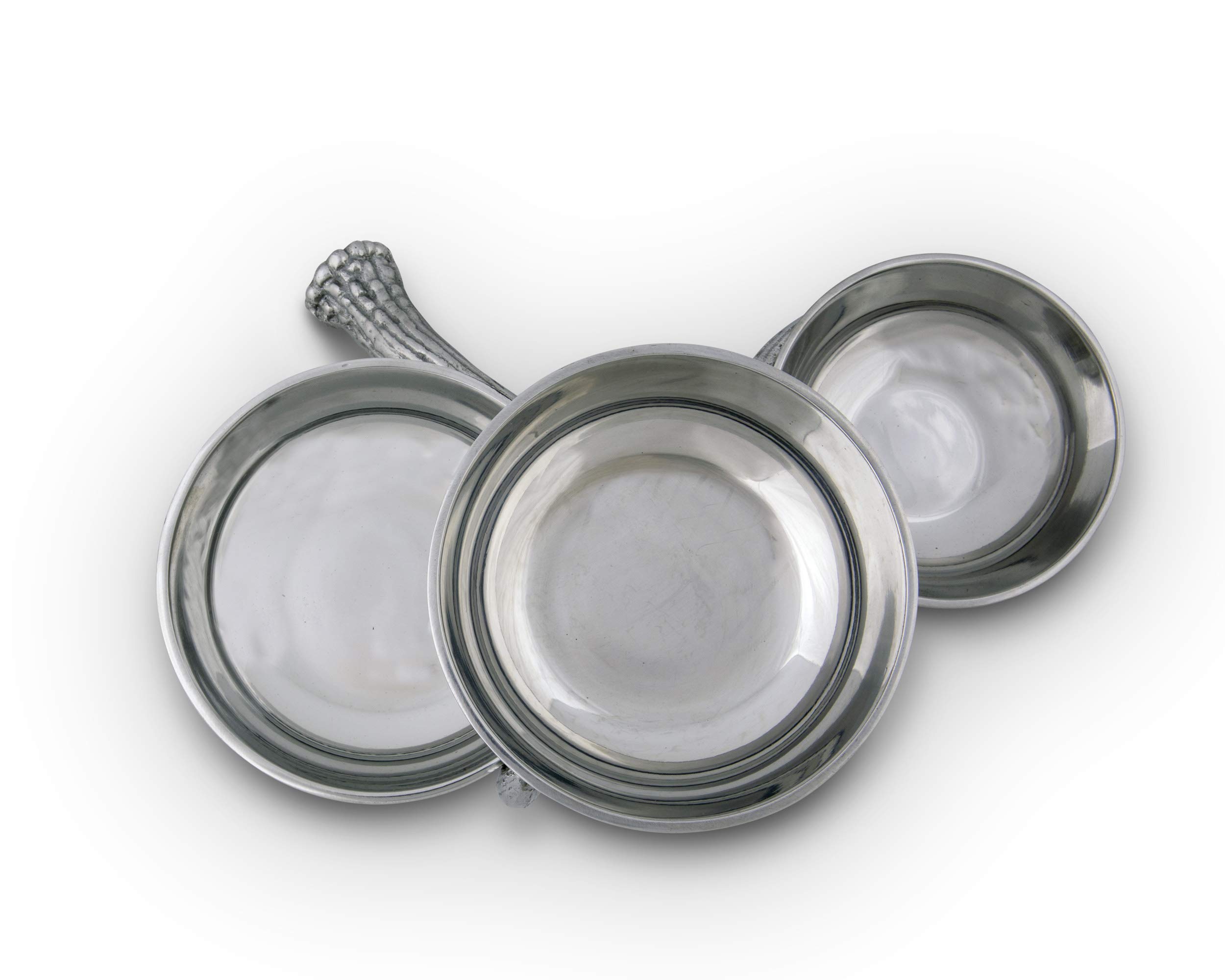 Arthur Court Designs Aluminum Antler Tiered 3-Bowl Serving Set - 14