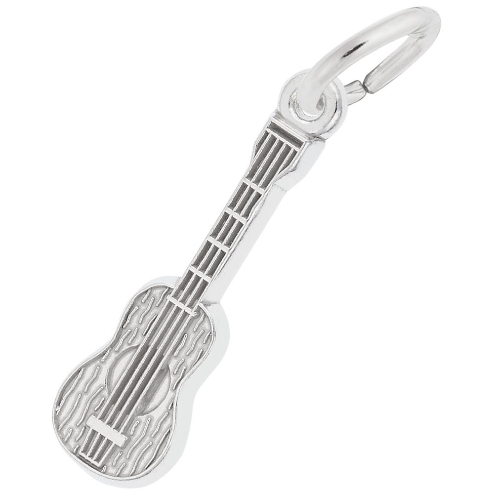 Guitar Charm Pendant - Sterling Silver Musical Note Jewelry for Bracelets & Necklaces - Perfect for Musicians, Music Lovers & Gift Giving