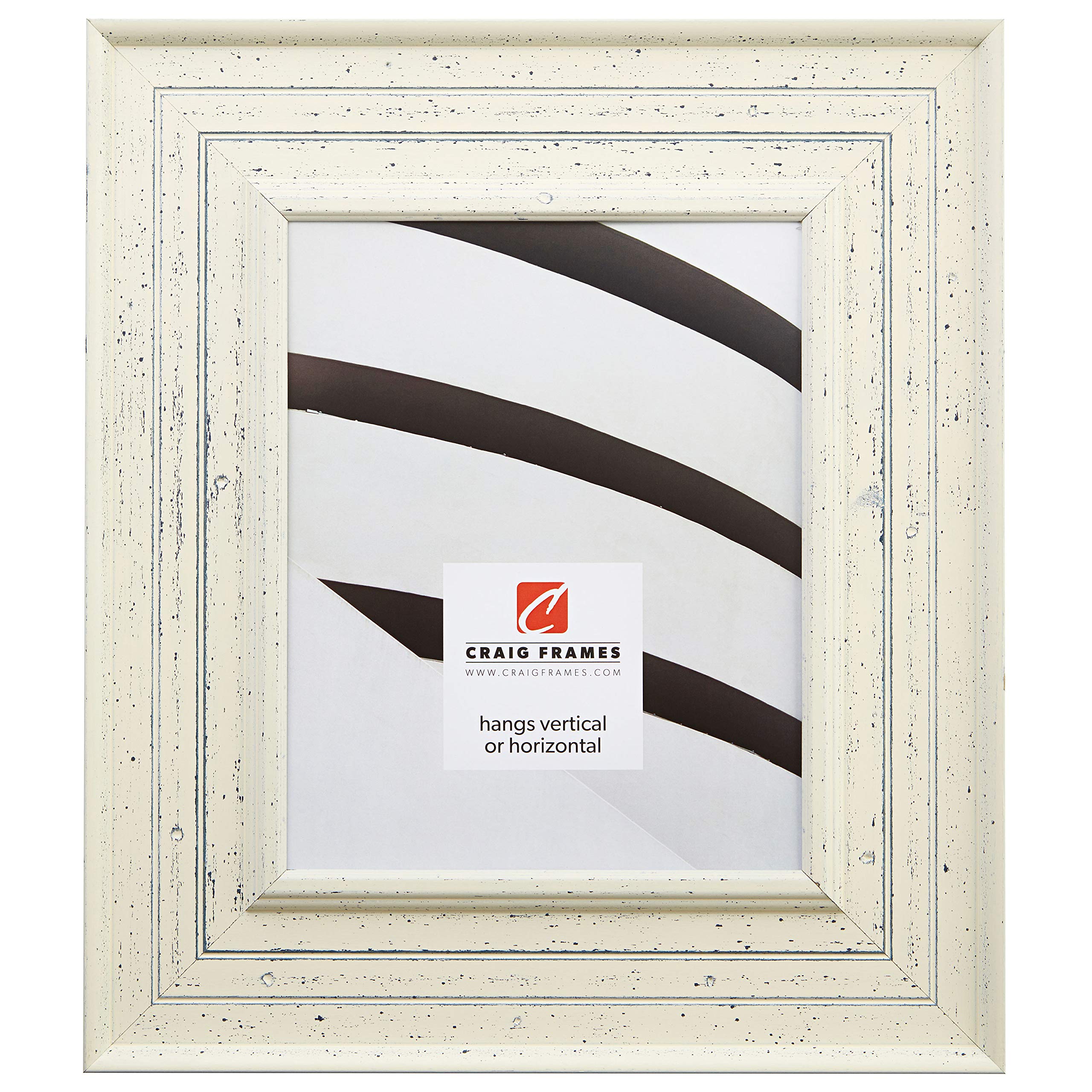 Craig Frames 81378600 22x28 Inch Weathered Off-White Picture Frame - 3-Inch Wide Smooth Finish with Acrylic Facing & Foamcore Backing - Perfect for Wall Art, Family Photos, and Home Decor