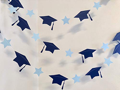 2024 Graduation Cap Garland Decorations - Custom Color Graduation Party Supplies for High School & College - Perfect for Cake Table, Photo Backdrop & Graduation Party Decor
