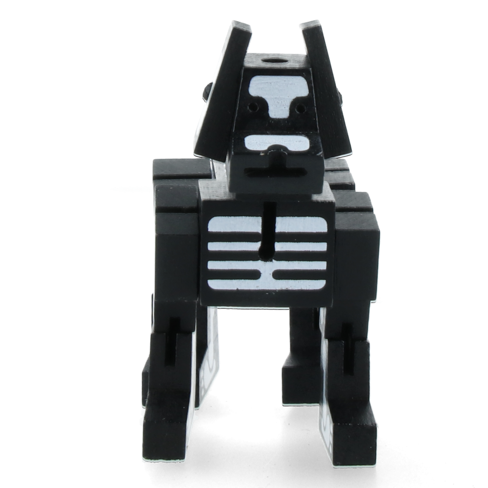 Cubebot Milo Micro Skeleton Black & White - Mini Articulated Robot Toy for Kids & Adults, Perfect for Desk Decor, Stress Relief & Creative Play