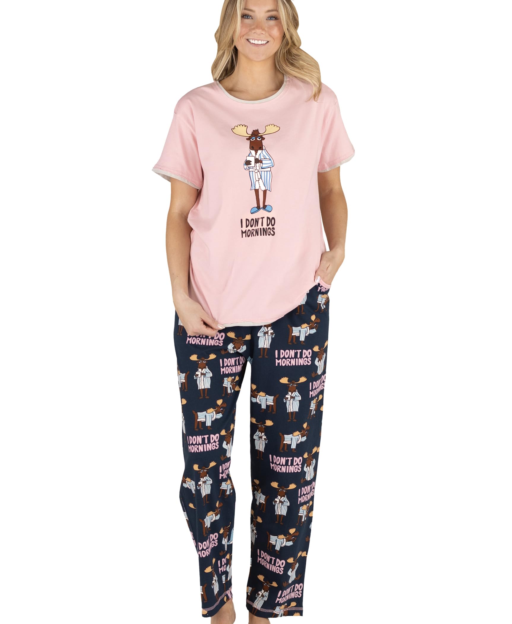 Lazy One Women's Pajama Set - Soft Short Sleeve Sleepwear with Cute Animal Prints, Comfortable Relaxed Fit for Lounge & Sleep - Perfect for Bedtime, Relaxation & Gifts