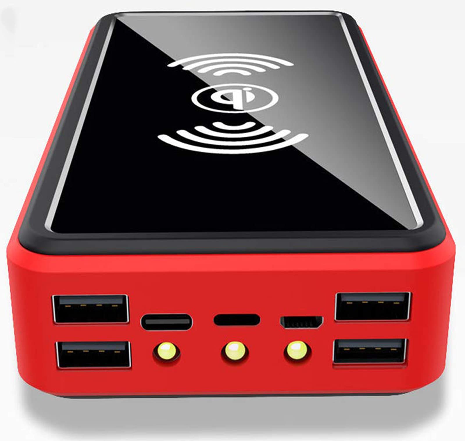CDBK 100000mAh Solar Power Bank with Wireless Charging | 4 USB Ports, 10W Fast Wireless Charger, 3 LED Flashlights | Waterproof External Battery Pack for Phones | Perfect for Camping, Hiking & Emergency Power Outages