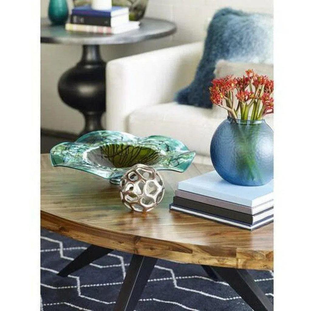 58 Inch Oval Coffee Table - Rustic Brown Wooden Living Room Centerpiece for Modern & Farmhouse Decor