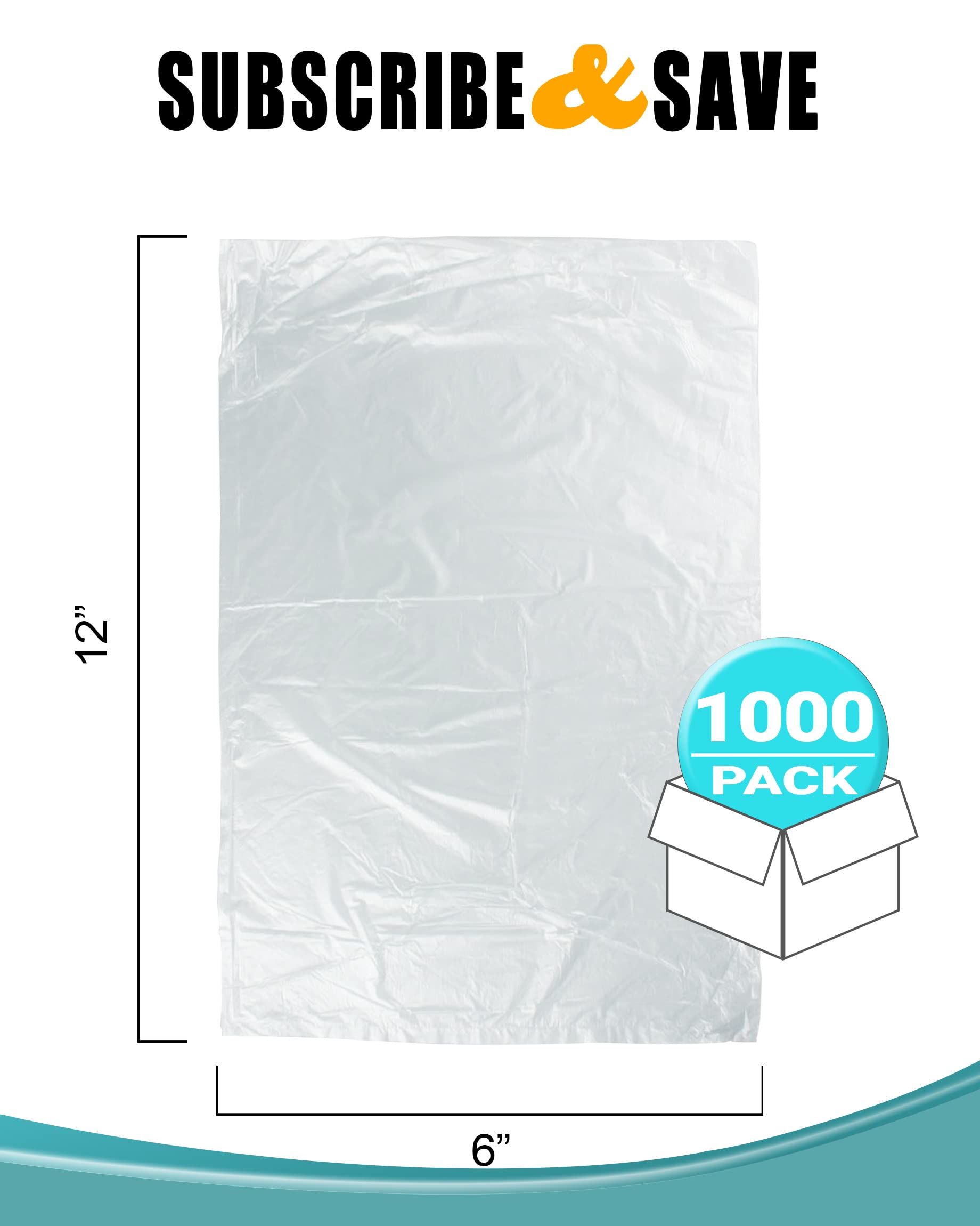 APQ 1000 Pack Leak Proof Bags with EVA Additive 6x12 Inches | 1.40 Mil Polyethylene Storage Bags | Clear Plastic Bags for Industrial, Food Service & Medical Use | Perfect for Packaging, Storing & Organizing | Ideal for Restaurants, Laboratories & Retail Businesses