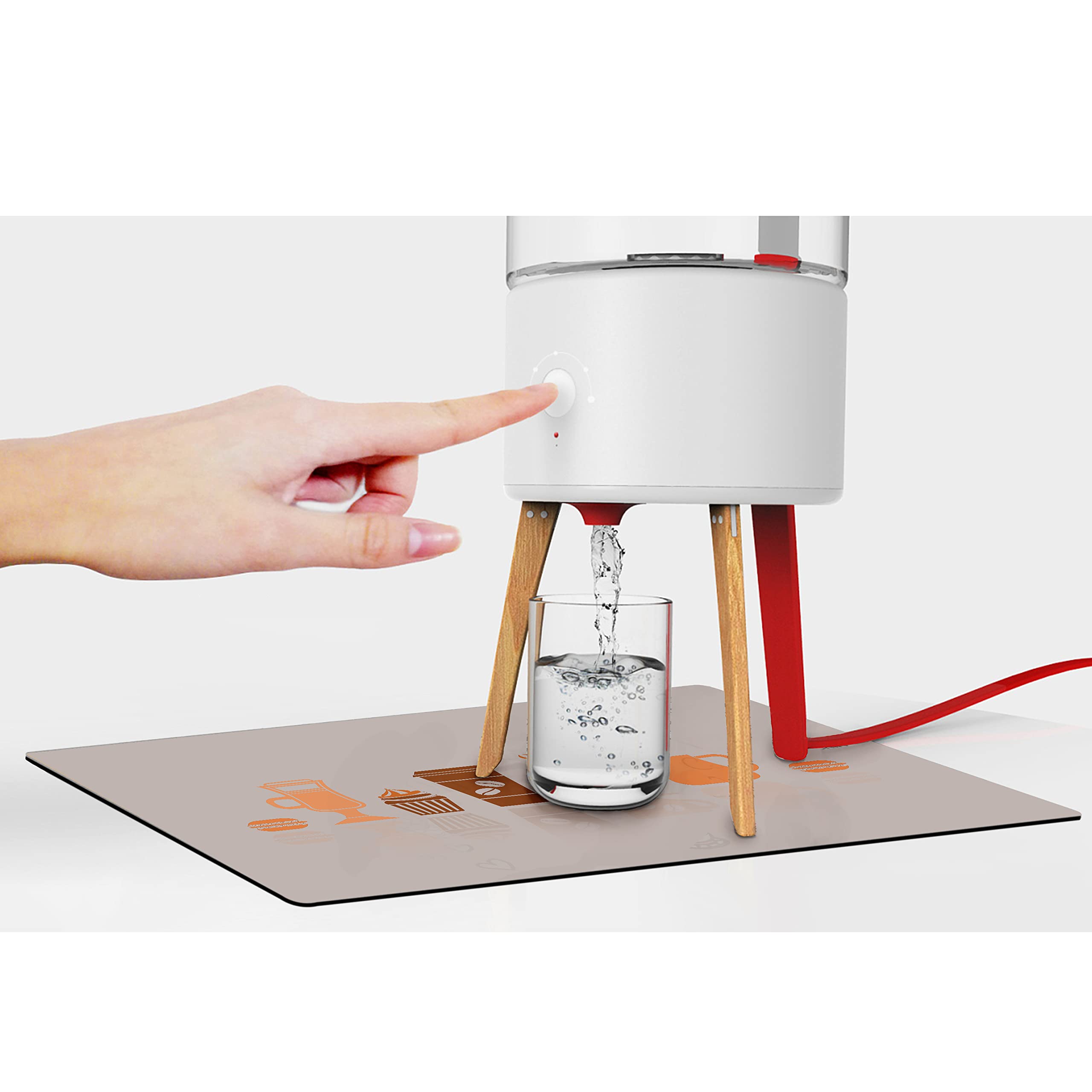 Premium Absorbent Coffee Machine Spill Mat - Thick Counter Protector for Coffee Makers, Desks & Tables | Non-Slip, Durable & Washable | Perfect for Coffee, Tea & Beverage Spills in Kitchens, Offices & Home Use