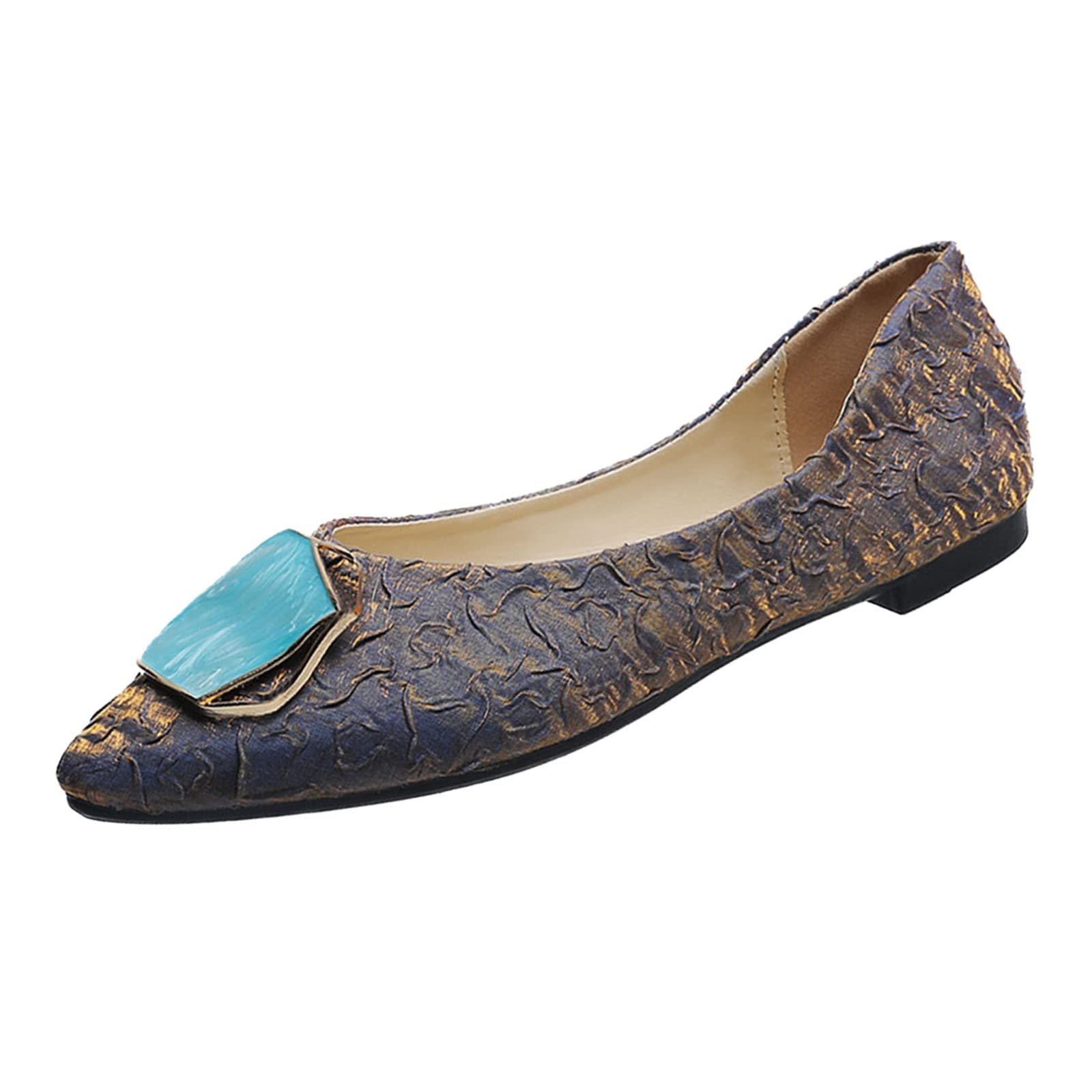 **AODONG Women's Walking Shoes - Breathable Casual Cloth Flats with Pointed Toe for Spring & Summer | Comfortable Low Heel for Daily Wear, Travel & Outdoor Activities**