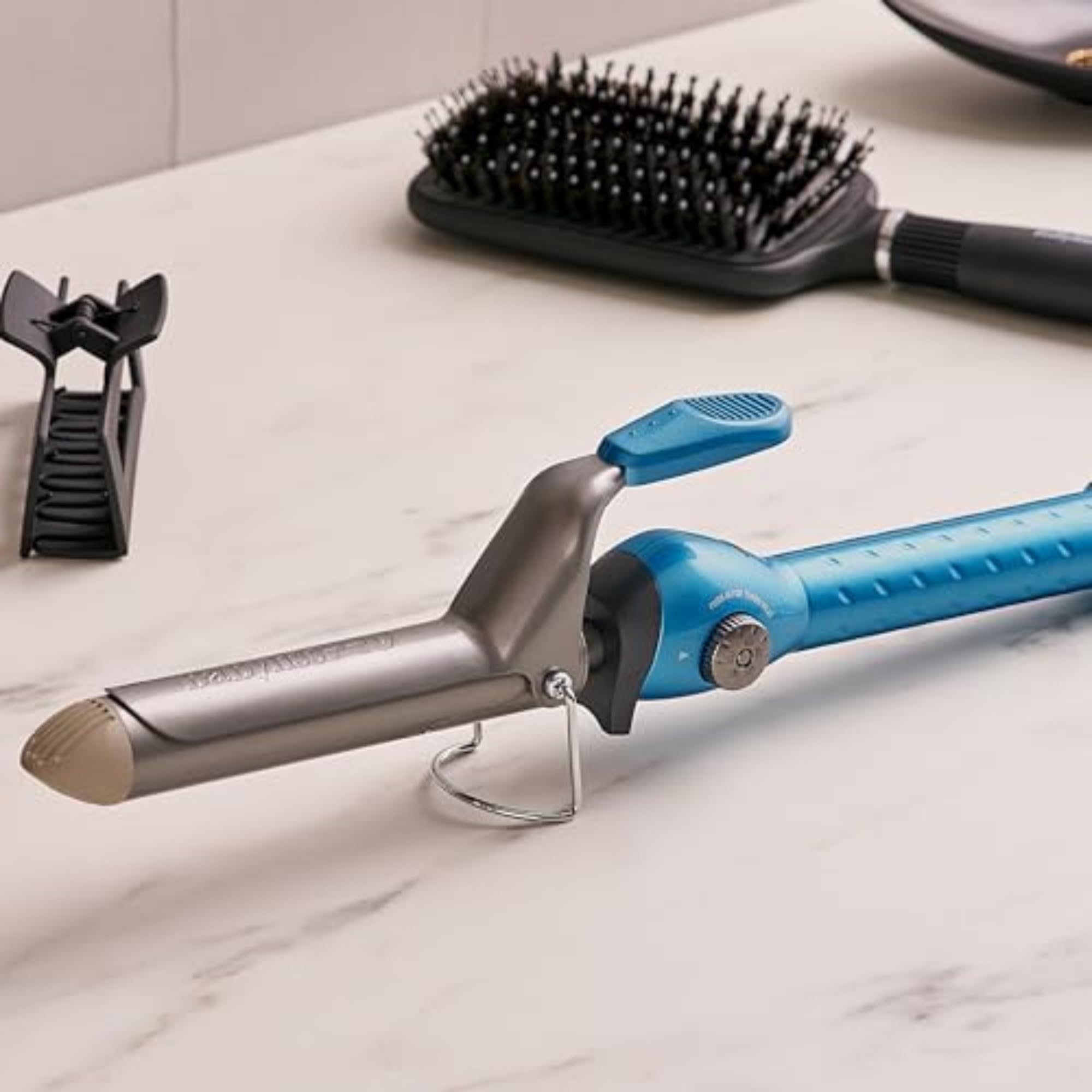 BaBylissPRO Nano Titanium Professional Spring Curling Iron - 1.25 Inch Barrel for All Hair Types | Salon-Quality Curls & Waves at Home | Perfect for Daily Styling, Special Occasions & Professional Use
