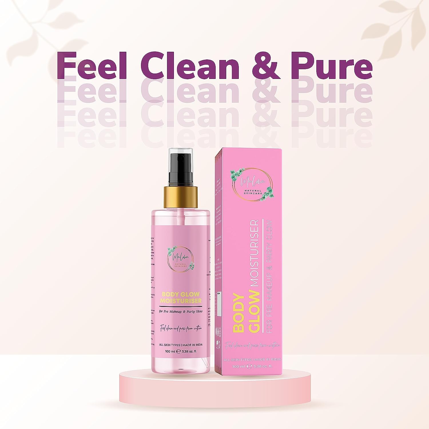 Niacinamide Aloe Vera Gel for Face & Body - Oil-Free Moisturizer with Intense Glow Boost & Illuminating Effect | 100ml Hydrating Skin Care for Women | Perfect for Parties, Daily Use & Nighttime Skincare Routine