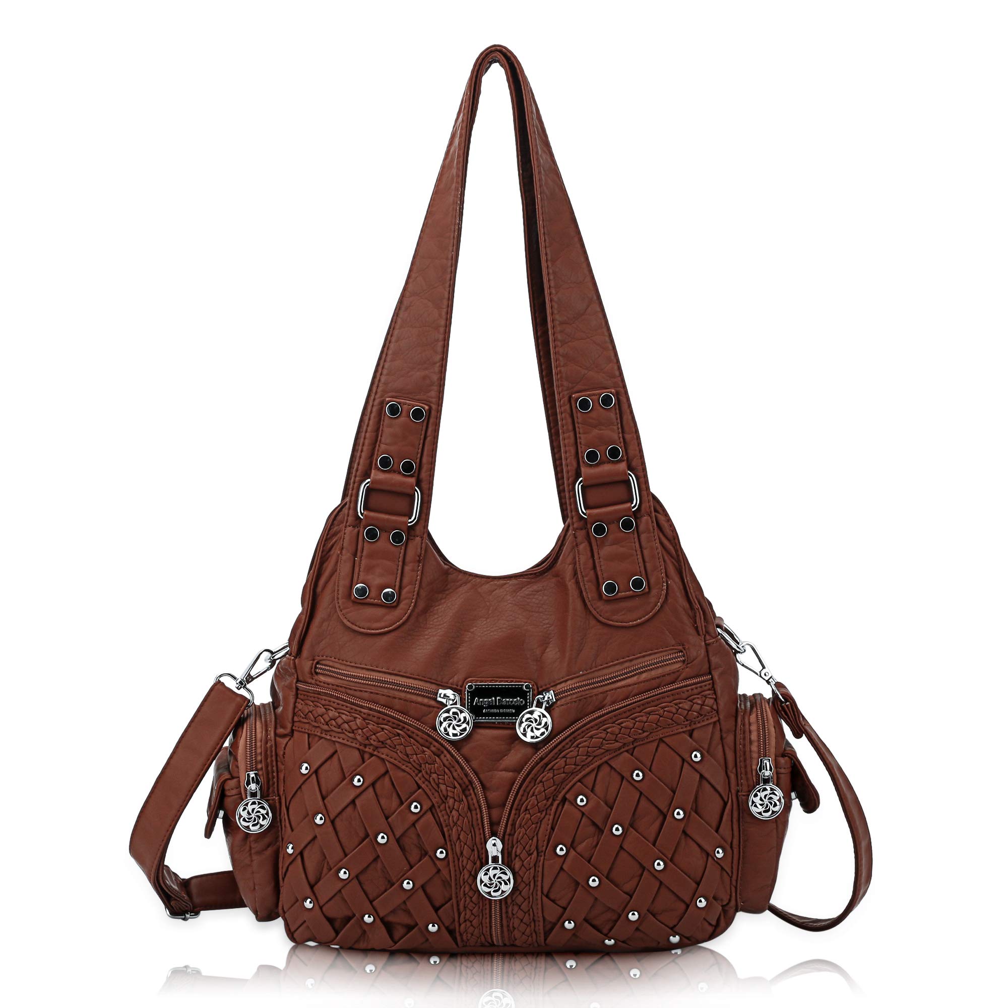 Angel Barcelo Women's Fashion Handbags - PU Leather Tote, Shoulder Bag, Top Handle Satchel & Hobo Purse for Work, Travel & Daily Use