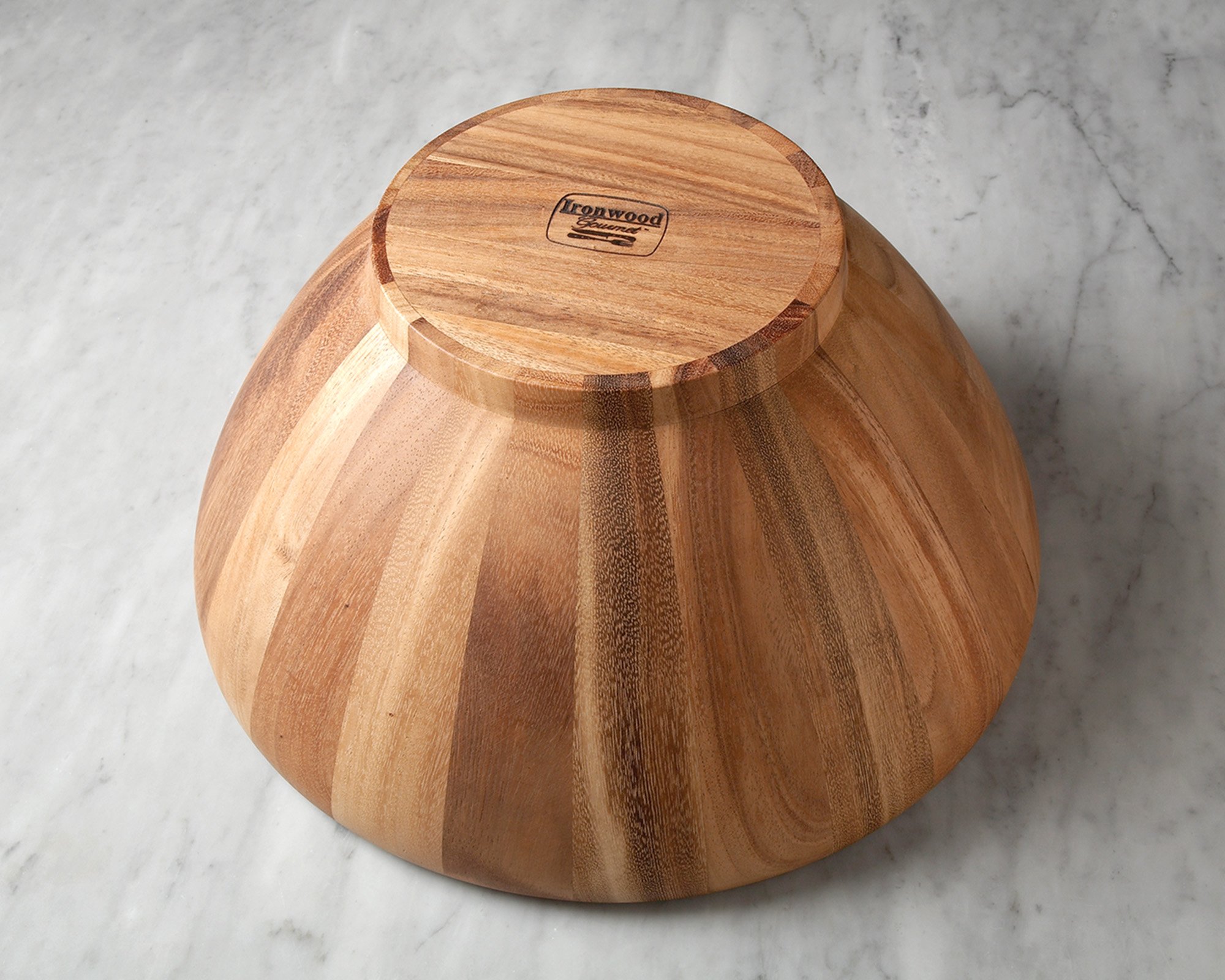 Ironwood Gourmet Salinas Extra Large Acacia Wood Fruit and Salad Bowl - Perfect for Entertaining, Serving Fresh Fruits, Salads, and Party Snacks