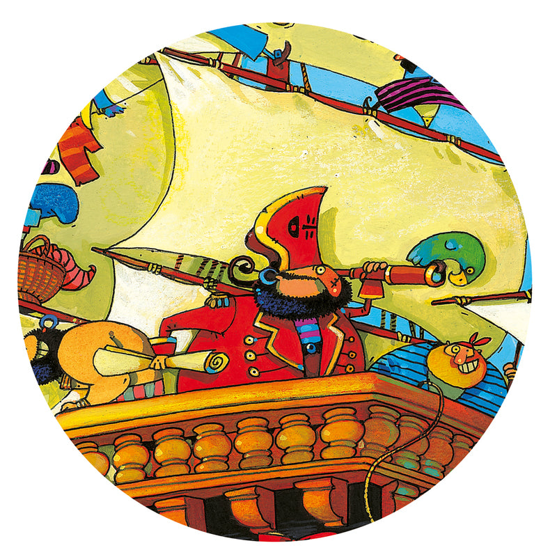 Barbarossa Boat Silhouette Puzzle - 54 Piece Wooden Jigsaw Puzzle for Adults & Kids - Perfect for Family Game Night & Home Decor