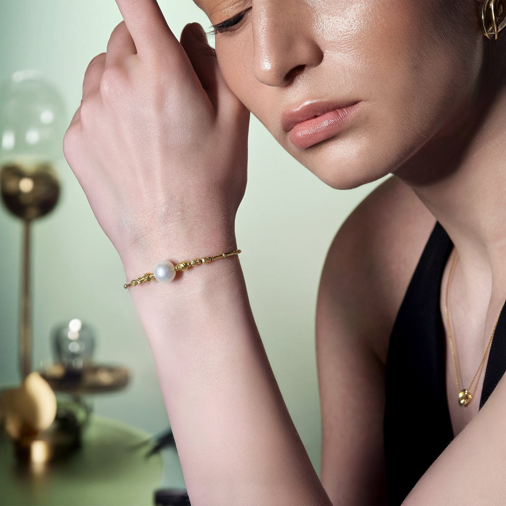 Luxury Golden AAAA Pearl Bracelet for Women - Elegant Handmade Jewelry Gift for Wedding, Anniversary & Special Occasions