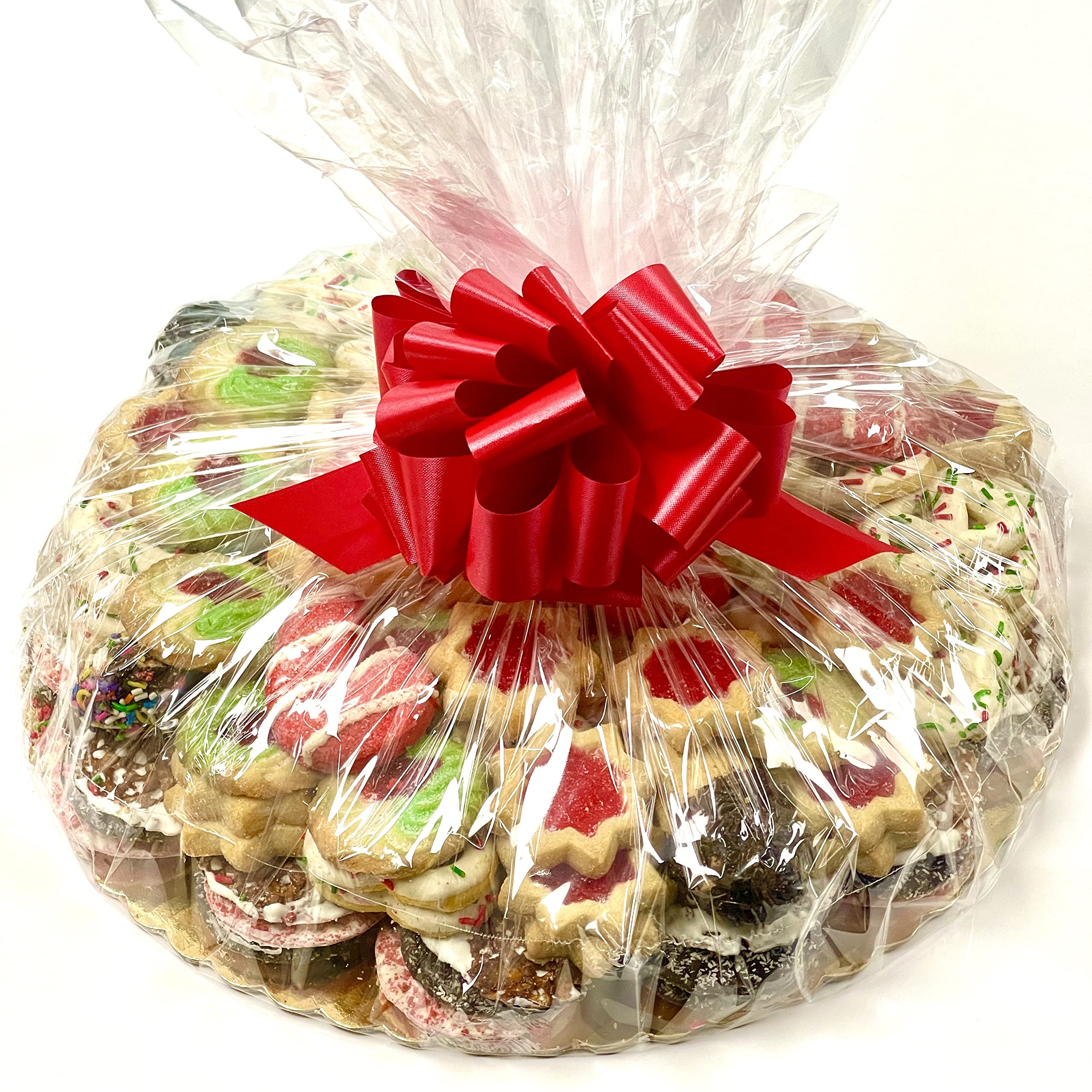 5 lb. Gourmet Christmas Cookies Platter - 125+ Assorted Holiday Cookies for Gifting | Perfect Christmas Gift Basket for Him & Her | Holiday Party, Office Treats & Festive Celebrations