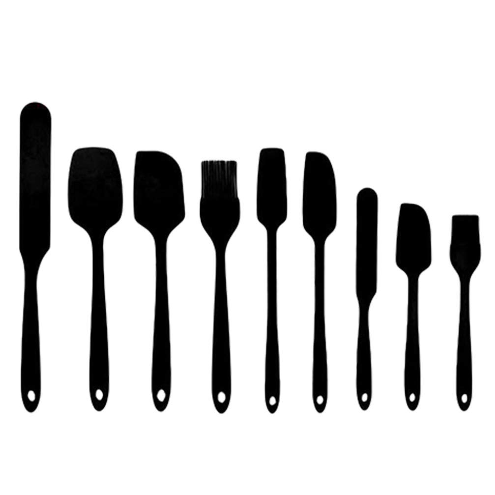 Hemoton 9-Piece Silicone Spatula Set - Non-Stick Kitchen Utensils for Baking, Cooking & Cake Decorating - Includes Turner, Mixing Spatula, Cheese Spreader, Egg Flipper, Pastry Tool & Icing Squeegee - Perfect for Home Bakers & Professional Chefs