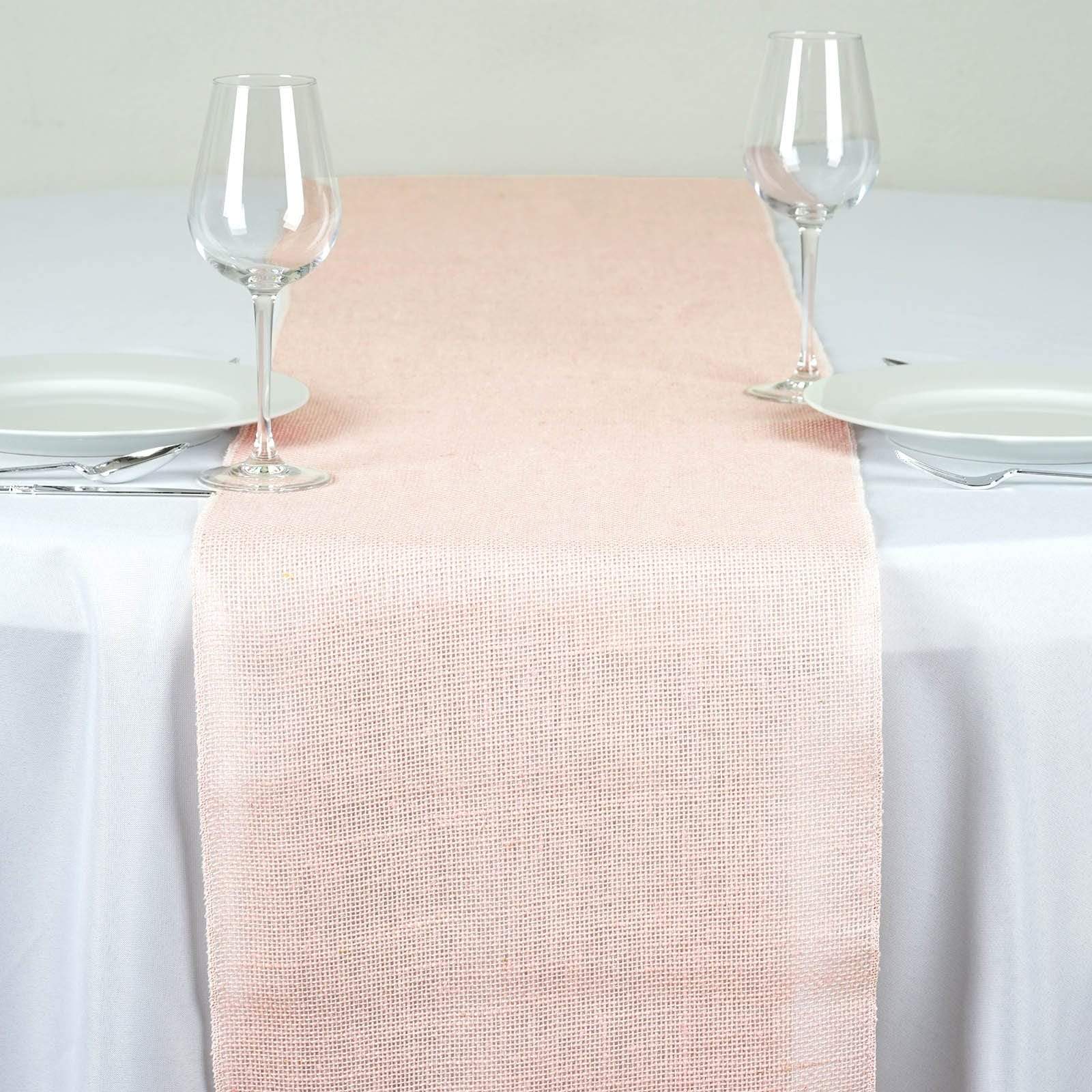 14x108 Burlap Table Runner for Weddings - Rustic Wedding Decor, Party Table Cover, Farmhouse Dining Decor - Perfect for Wedding Receptions, Bridal Showers & Rustic Events