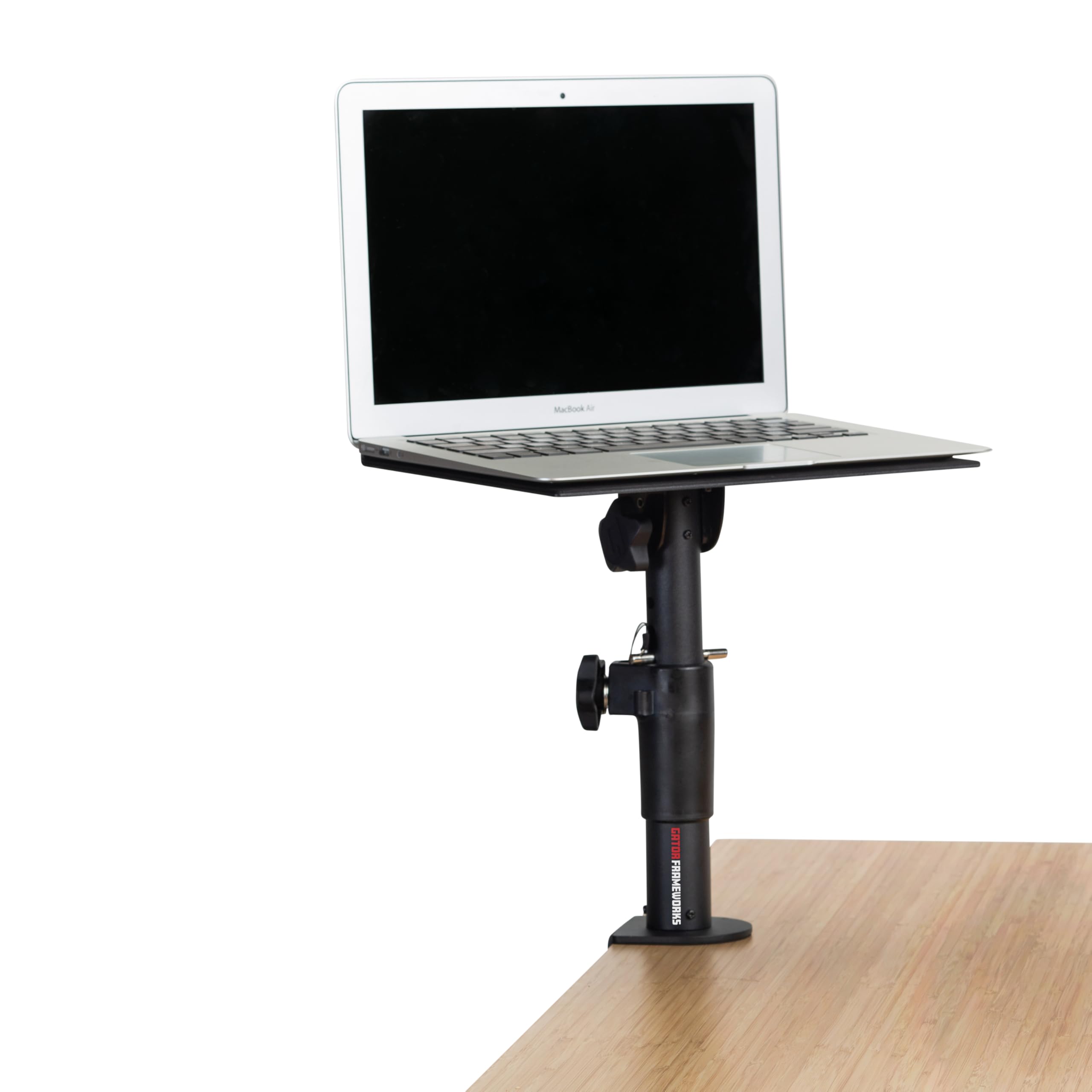 Gator Frameworks Desktop Clamp-On Studio Monitor & Speaker Stands (Set of 2) - Heavy Duty Adjustable Mount for Home & Professional Audio Setup - Perfect for Music Production, Gaming & Streaming Studios