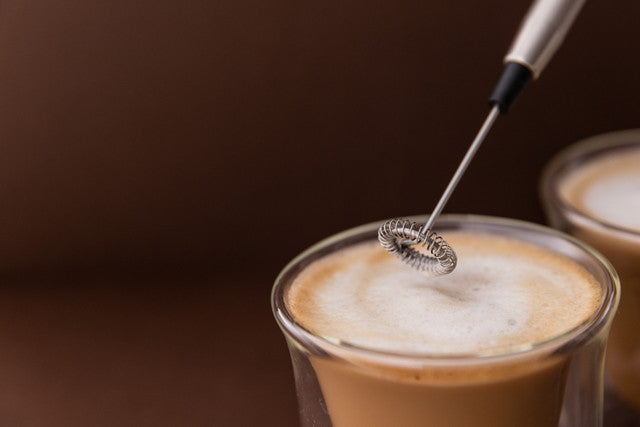 Best Battery Powered Milk Frother - Handheld Electric Whisk for Coffee, Latte & Hot Chocolate - Perfect for Home, Office & Travel Use