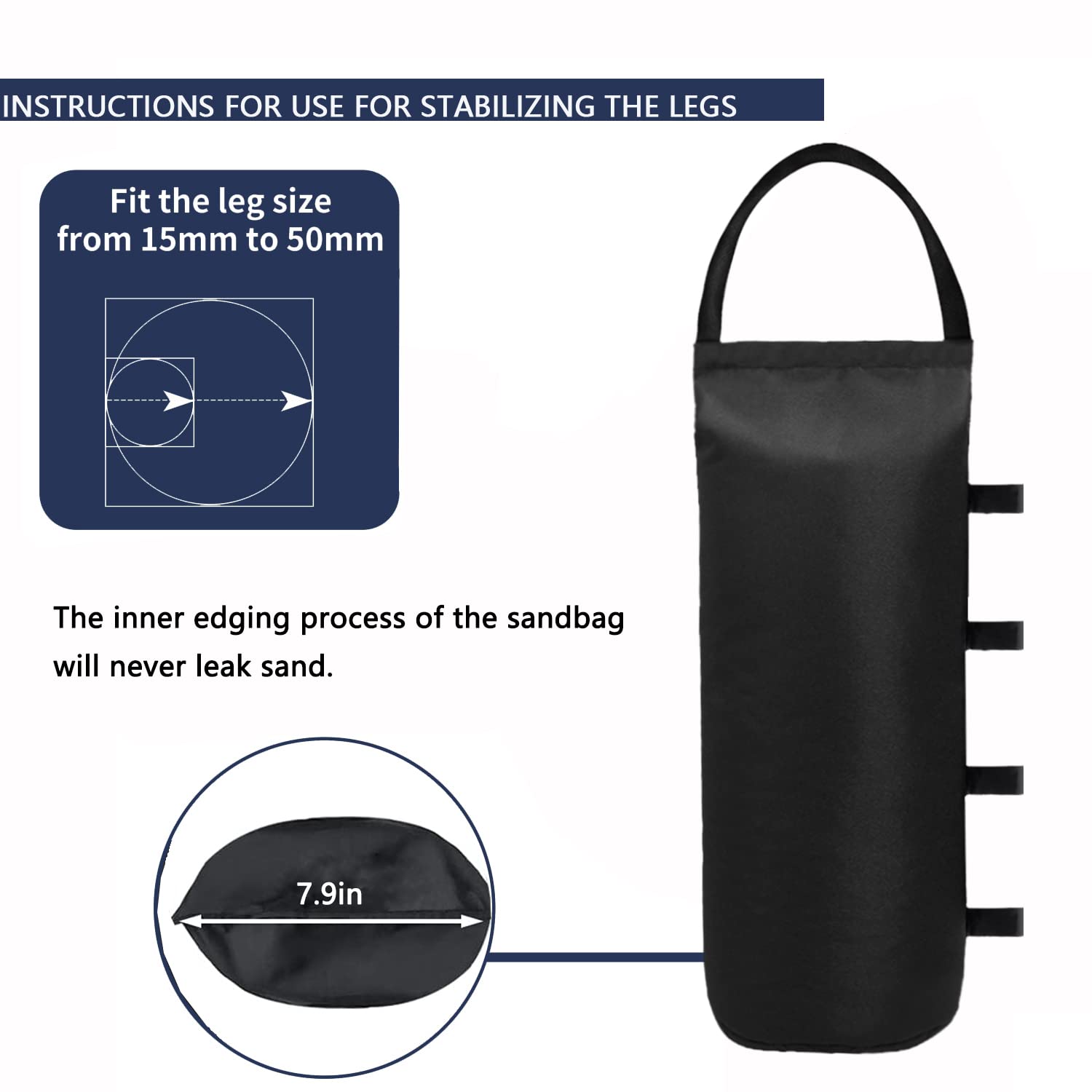 Heavy Duty 112 LBS Canopy Weights Sand Bags - Stabilize Pop Up Gazebo & Instant Canopies in Windy Conditions - Perfect for Outdoor Events, Weddings, and Beach Parties