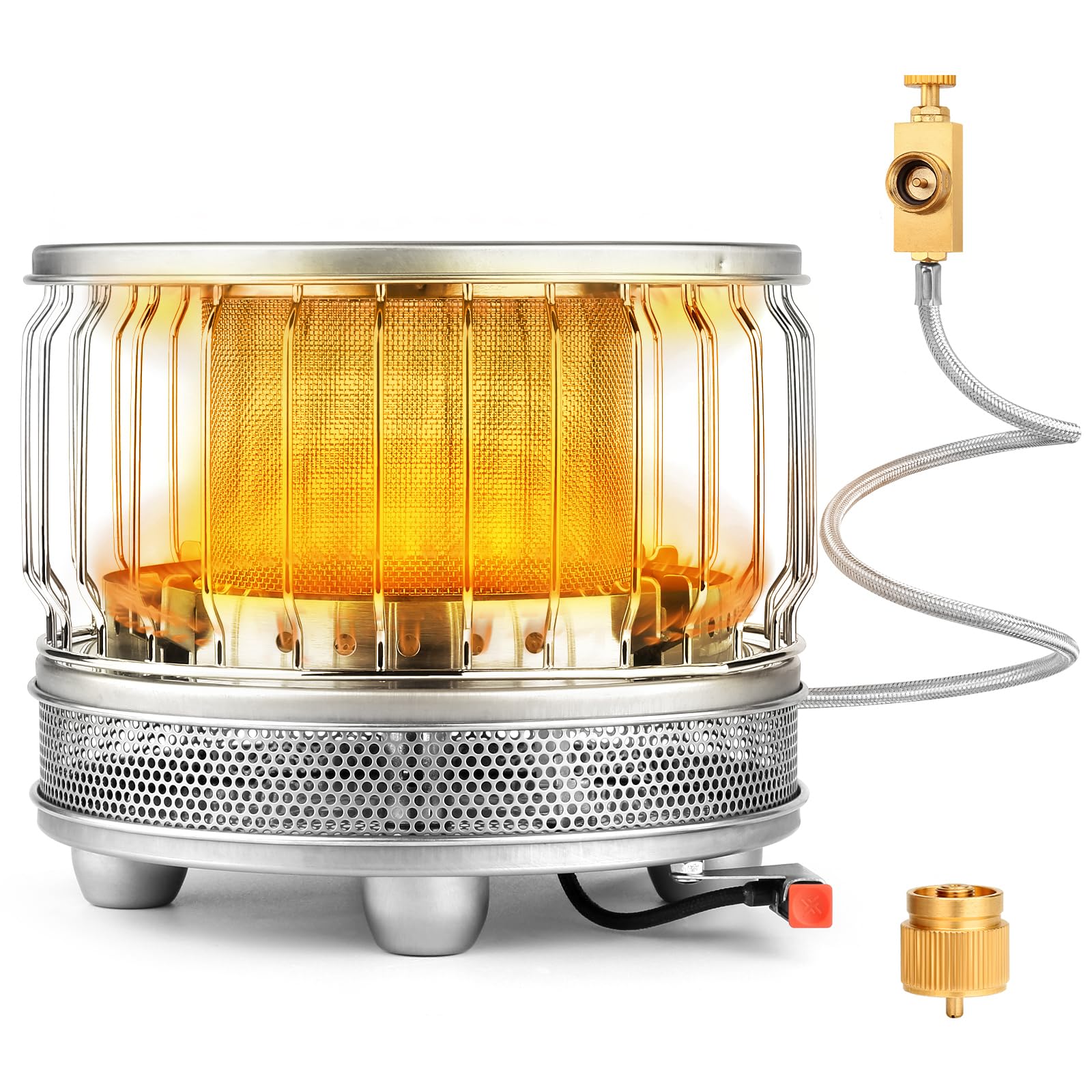 Portable 13,500 BTU Outdoor Propane Heater for Camping Tents - 2-in-1 Gas Stove with Windscreen - Perfect for Winter Camping, Hiking, Ice Fishing & Indoor Outdoor Heating