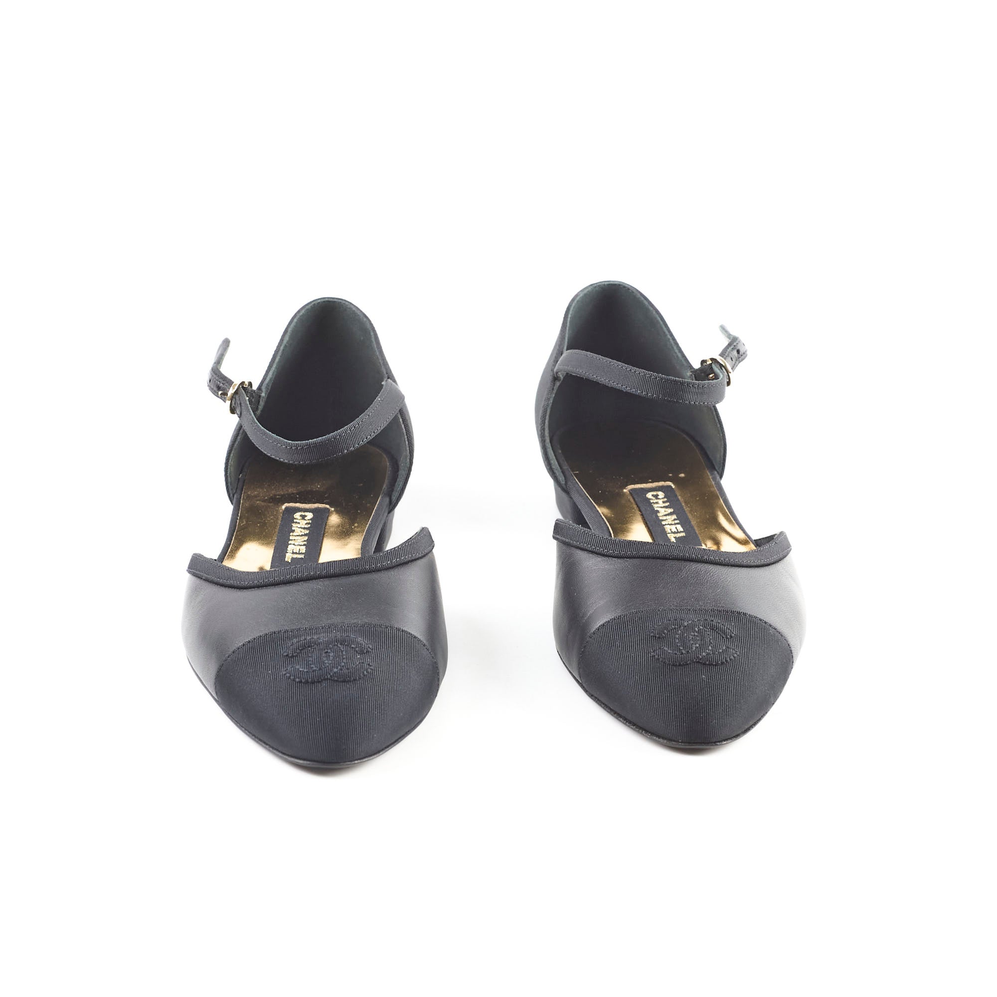 Chanel Black Mary Jane Flats for Women Size 37 | Classic Ballet Shoes for Work, Party & Everyday Wear
