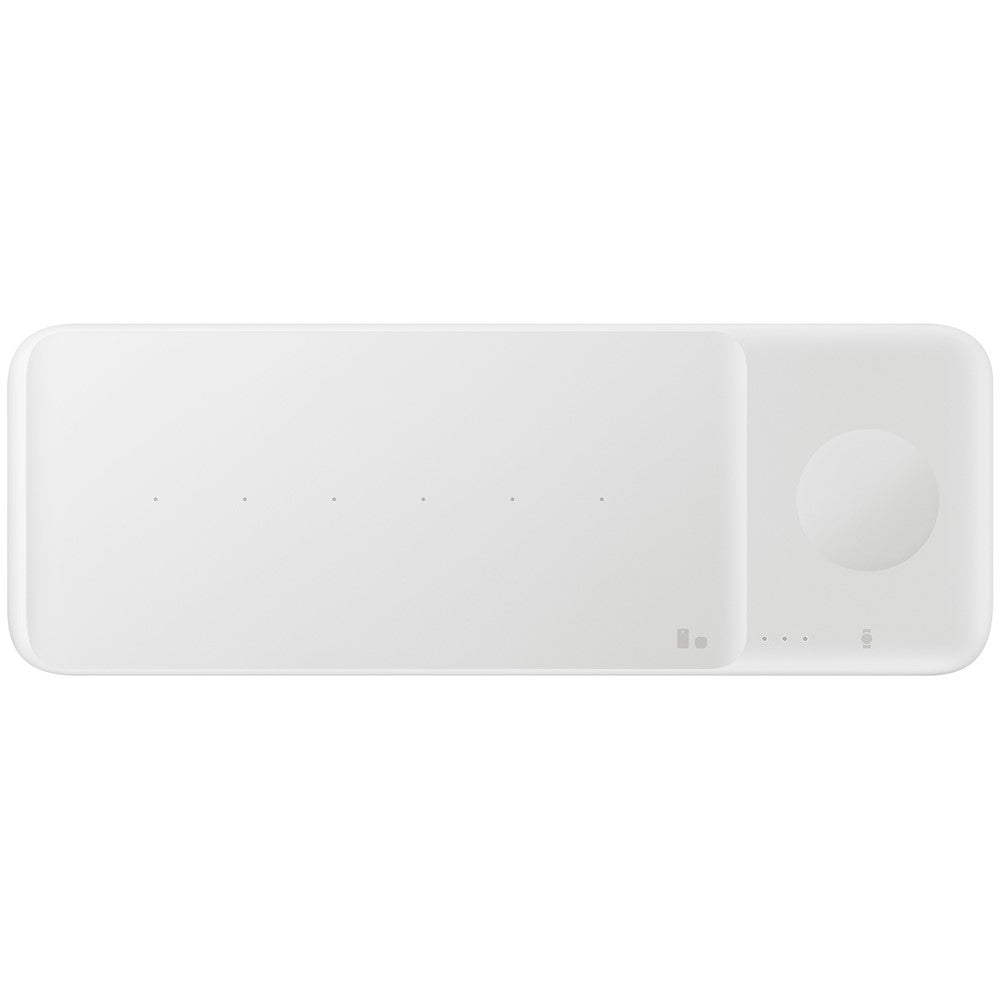 Samsung EP-P6300 9W Wireless Charger Trio with 25W Fast Charging Cube - Qi Certified for iPhone, Galaxy, AirPods - Perfect for Home, Office & Travel (White)