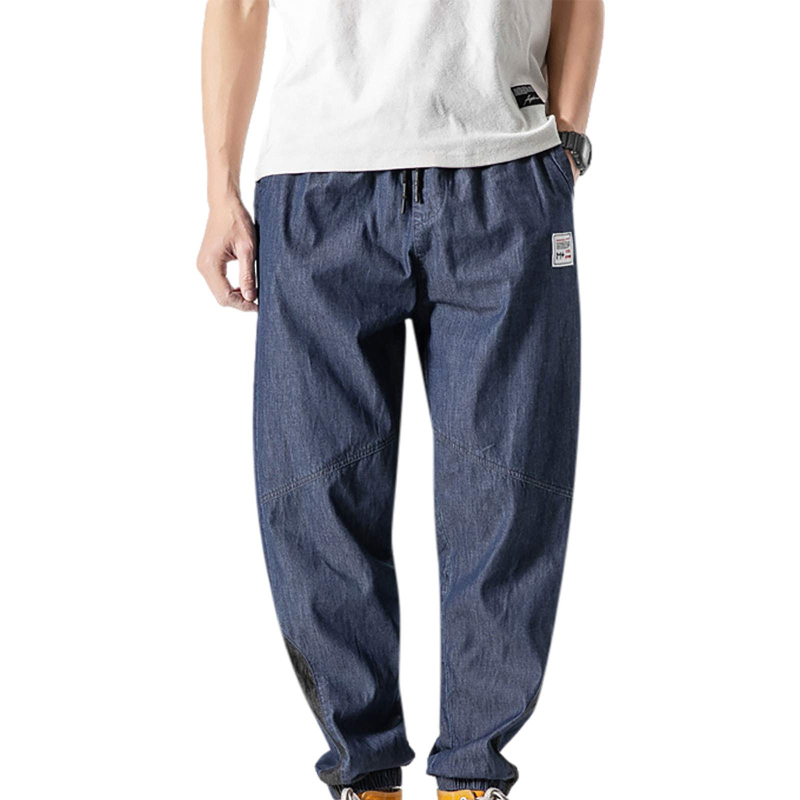 Men's Khaki Cargo Pants - Classic Twill Relaxed Fit Workwear & Combat Safety Trousers with Stretch | Outdoor Hiking, Construction Work & Casual Streetwear
