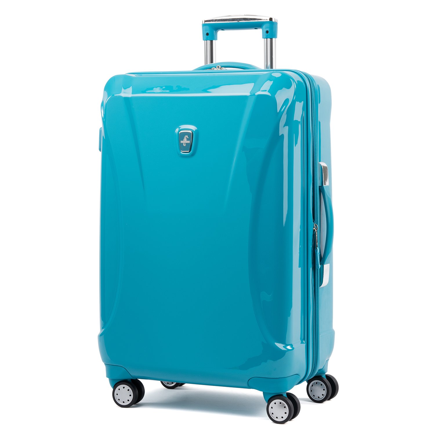 Atlantic Ultra Lite Hardside Expandable Spinner Suitcase - 25-Inch Checked Luggage with 360° Wheels, Lightweight Durable Travel Bag for Women & Men, Turquoise Blue - Perfect for Air Travel, Business Trips & Vacations