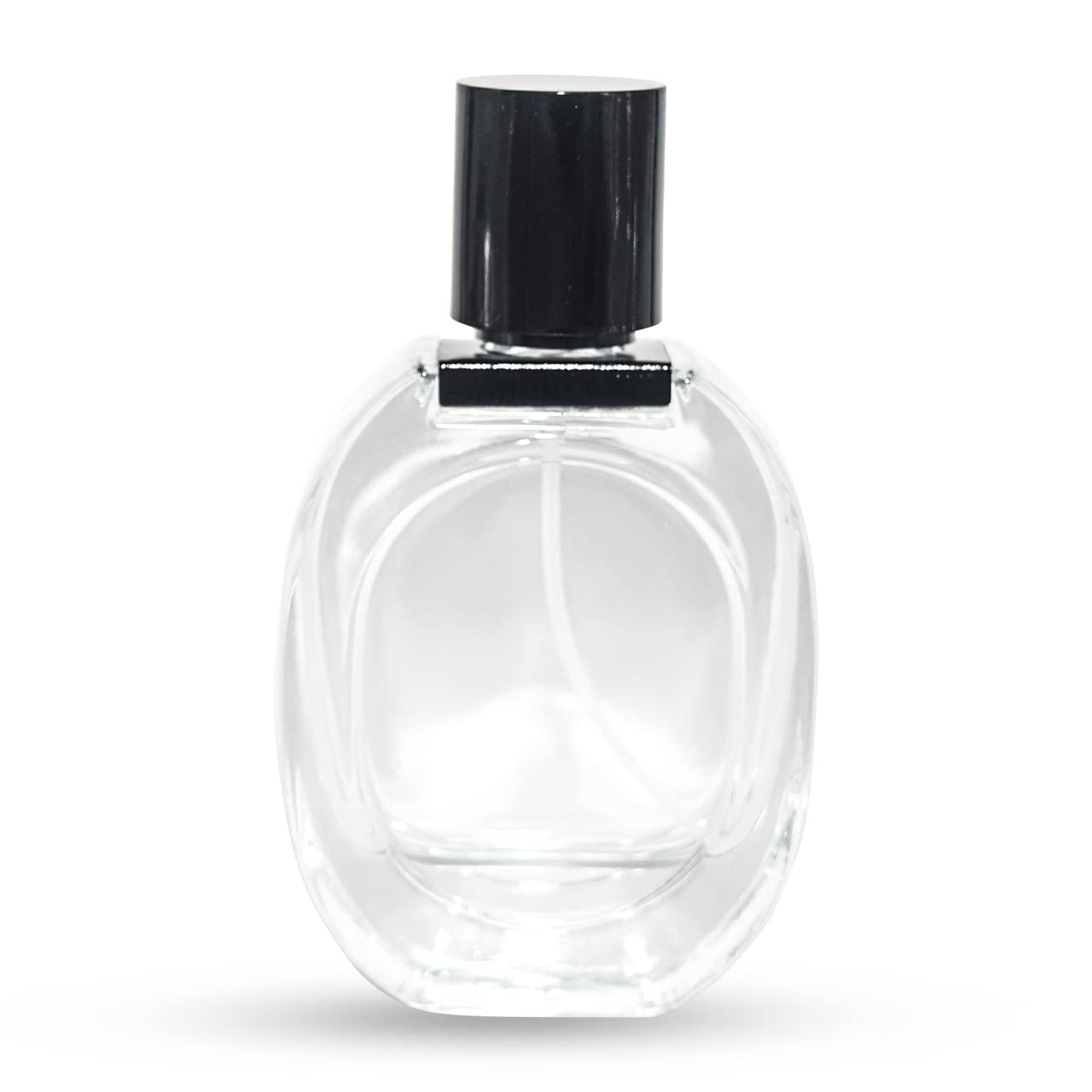 Hunky Dory 30ml Empty Clear Glass Perfume Bottles with Black Metal Pump & Cap - Refillable Spray Bottle for DIY Perfume, Essential Oils, Rose Water - Perfect for Travel, Home Fragrance & Gift Packaging