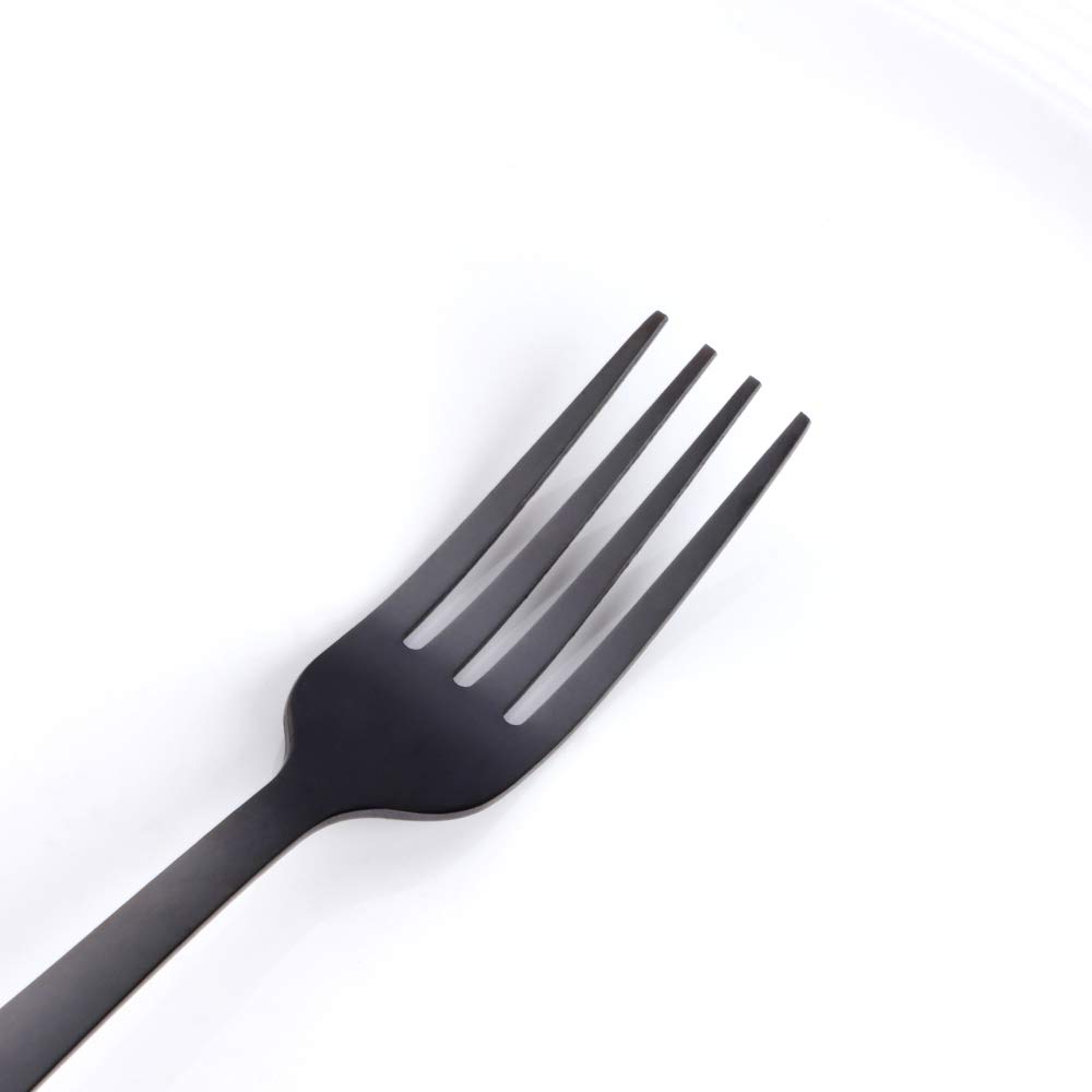 Premium 12-Piece Stainless Steel Dinner Fork Set - Elegant Black Flatware for Home, Restaurant, Wedding & Party Use - Durable & Stylish Cutlery for Everyday Dining & Special Occasions