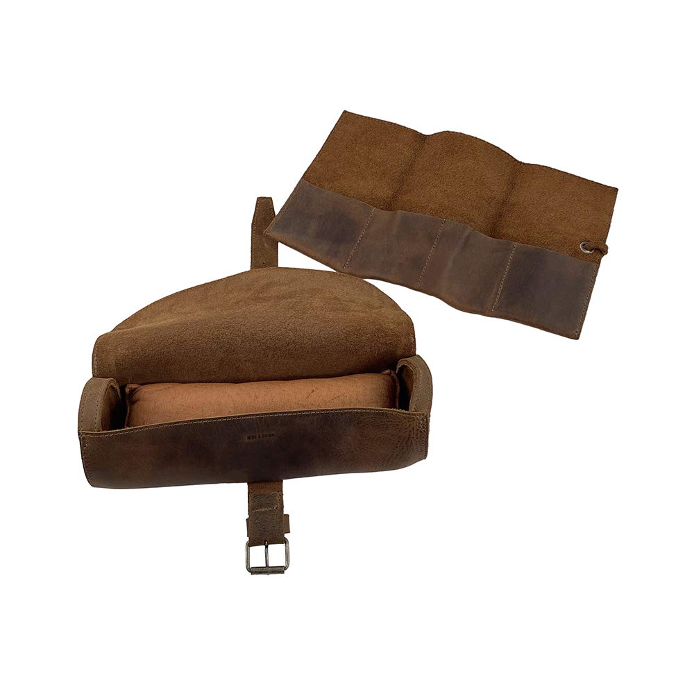 Hide & Drink Rustic Leather Travel Watch Organizer & Cylinder Watch Case - Handmade Leather Watch Storage for Men & Women - Perfect for Travel, Business Trips & Watch Collection Display