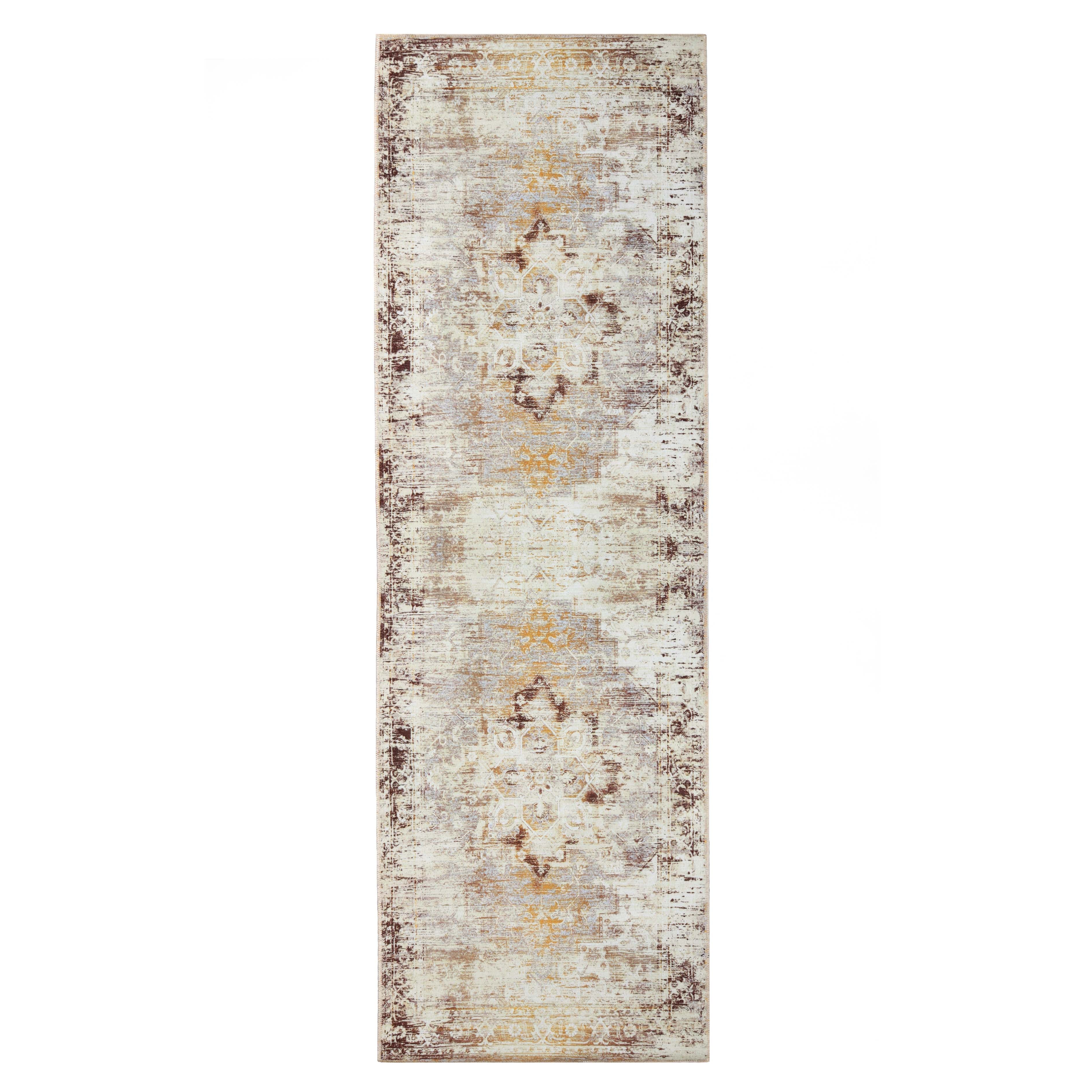 Dove Rustic Machine Washable Indoor Area Rug - Soft Non-Slip Living Room Carpet, Bedroom Runner Rug for Home Decor (5x8 ft, Beige) | Perfect for Cozy Spaces, Entryways & High Traffic Areas