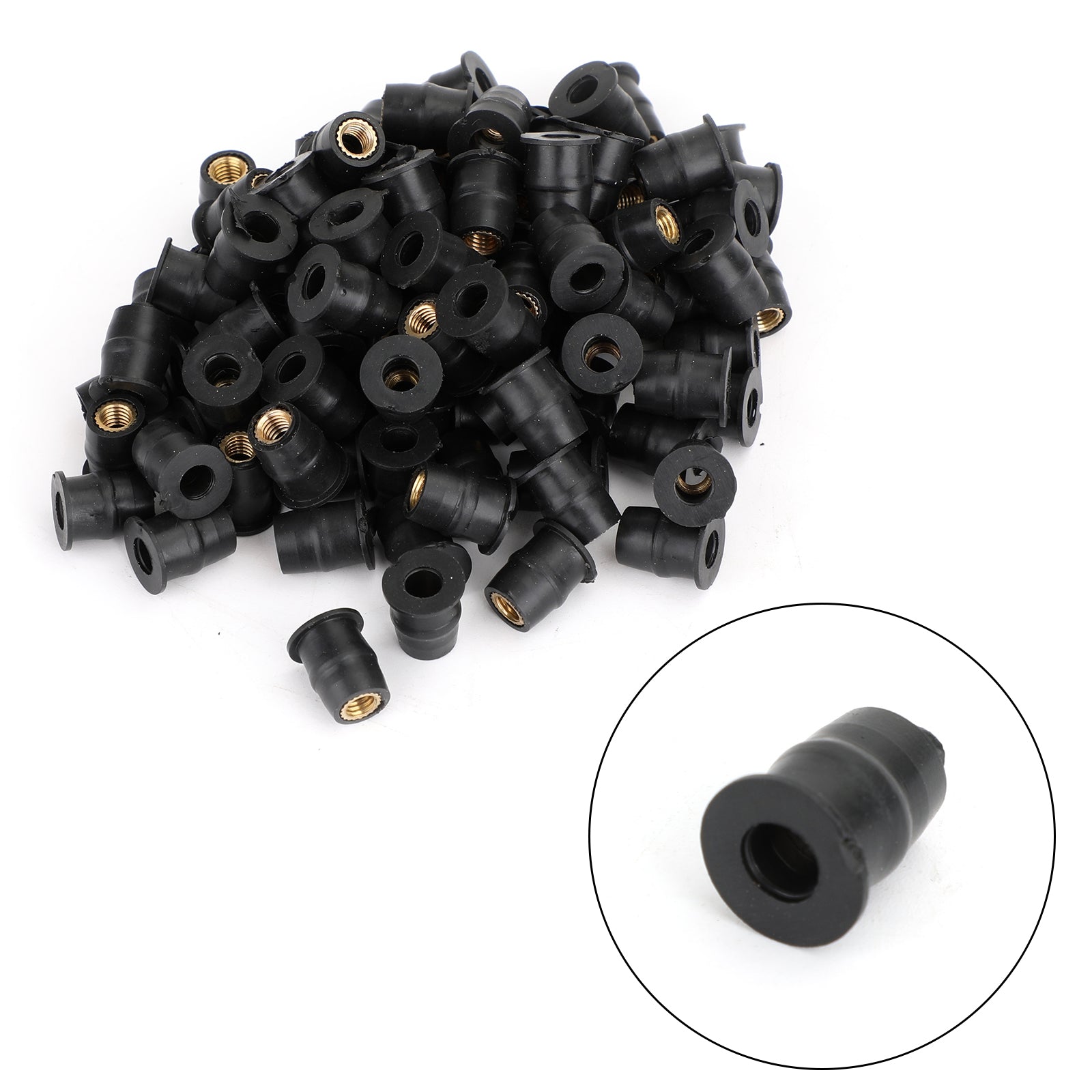 100-Pack M5 Rubber Well Nuts (5mm x 3/8