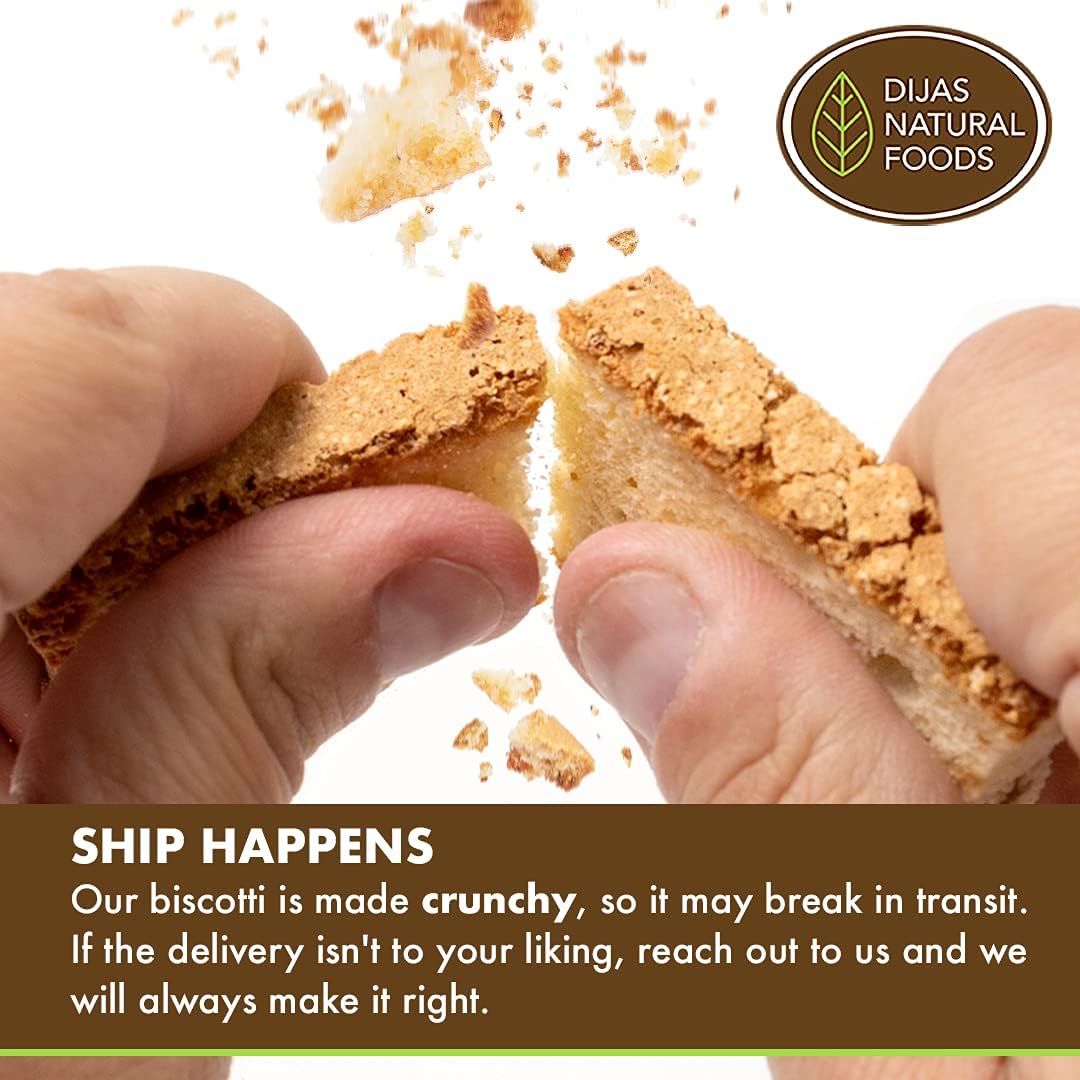 DIJAS Sugar-Free Crunchy Biscotti Cookies - Natural, Fat-Free, No Preservatives, Low-Calorie Healthy Snack (5oz, Pistachio Flavor) | Perfect for Keto Diet, Coffee Pairing & On-the-Go Energy