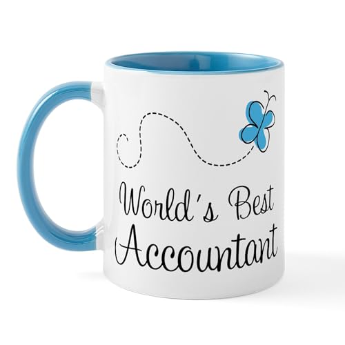 White/Blue Inside - Accountant (World's Best) Gift Mug