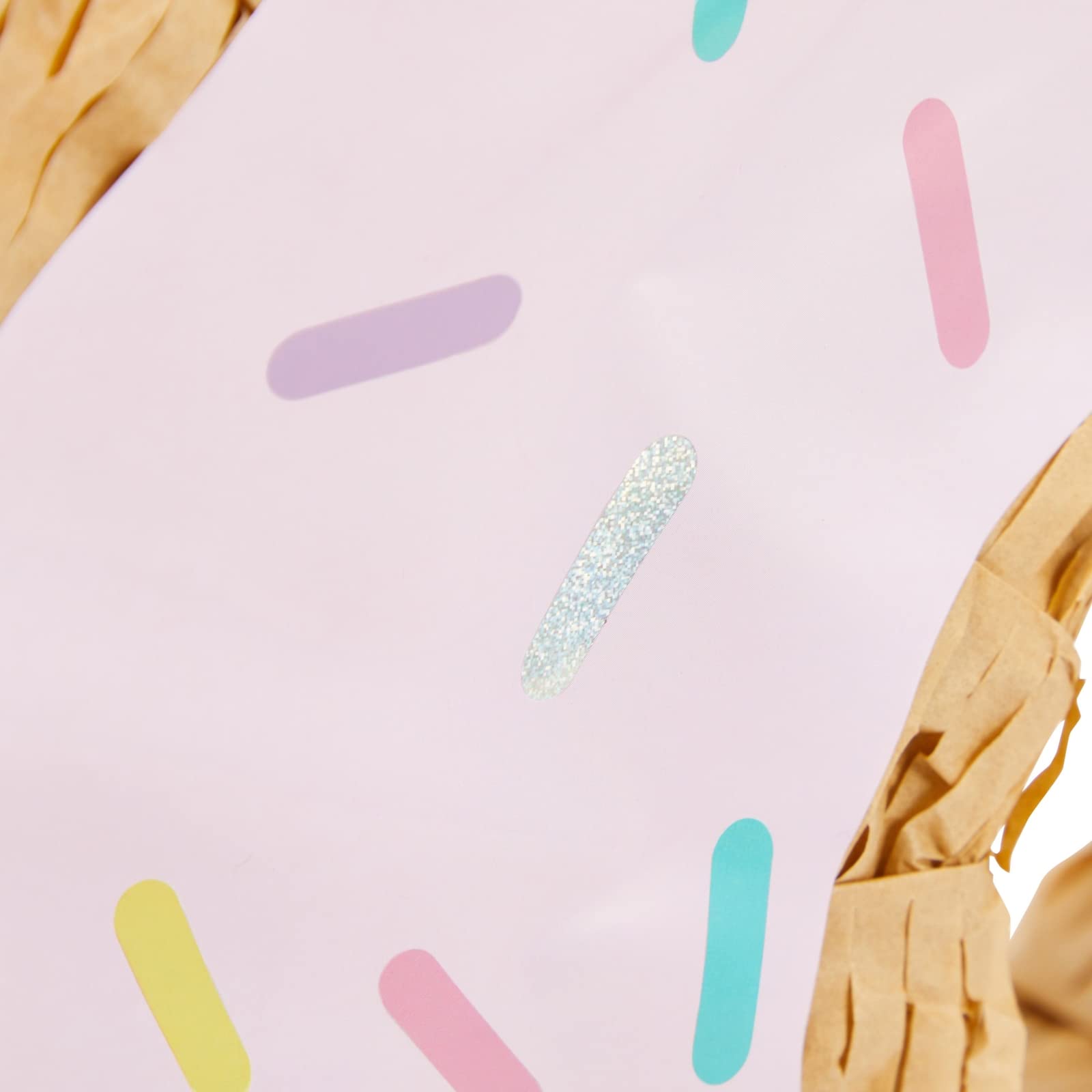 BLUE PANDA Pink Donut Pinata for Birthday Parties - Baby Shower Decorations - Small 13 x 3 Inch Donut Shaped Pinata for Kids - Perfect for Birthday Celebrations, Gender Reveals & Themed Events