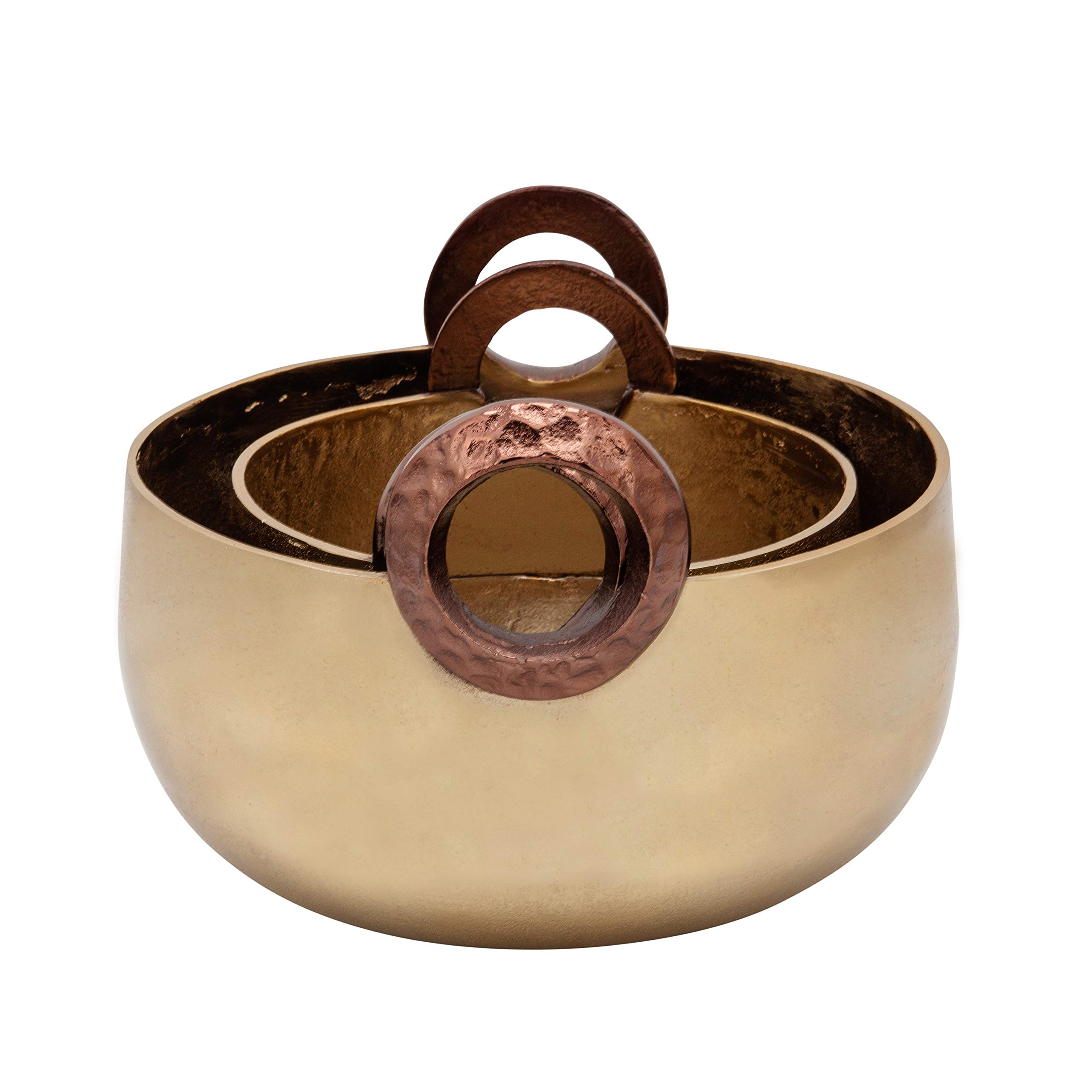 Sagebrook Home Set of 2 Metal Bowls - 10