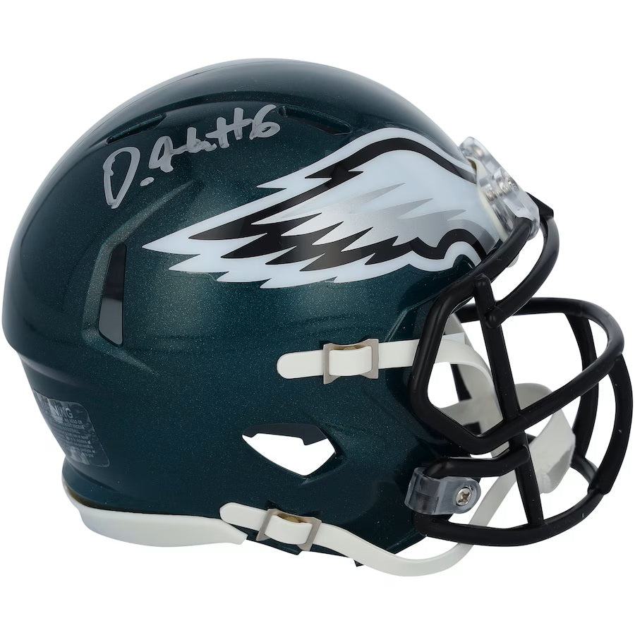 Devonta Smith Autographed Philadelphia Eagles Super Bowl LIX Champions Mini Speed Helmet - Official NFL Collectible - Perfect for Eagles Fans, Memorabilia Collectors, and Sports Decor