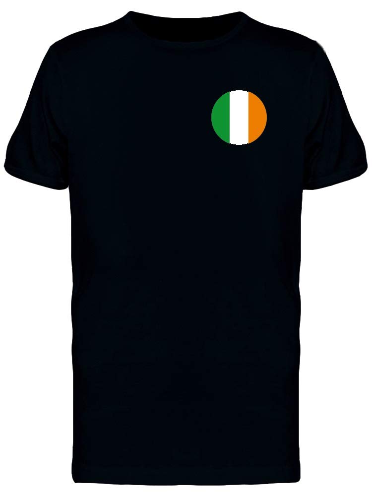 Ireland Small Flag T-Shirt for Men - Comfortable Cotton Tee with Irish Flag Design - Perfect for St. Patrick's Day, Irish Pride Events & Casual Wear