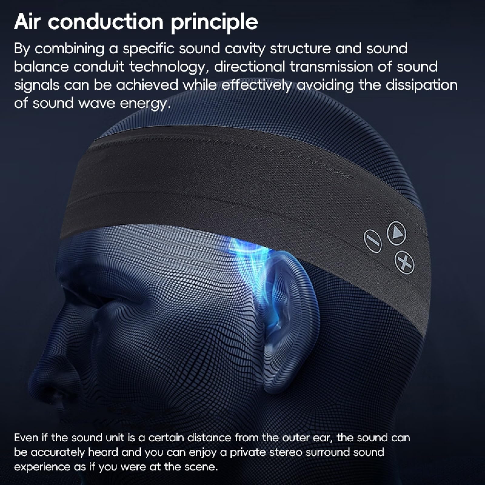 Wireless Bluetooth Sports Headband Headphones with Built-in Speakers - Turban Style Sleep Headphones for Workout, Running, Jogging, Yoga, Meditation, Sleeping & Travel - Comfortable & Sweatproof (Black) - Perfect for Nighttime Relaxation & Active Lifestyles