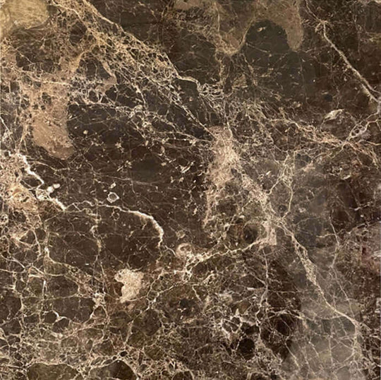 Premium Emperador Dark Marble 18x18 Tile - Natural Stone Floor & Wall Tile for Bathroom, Kitchen, and Living Room Renovation