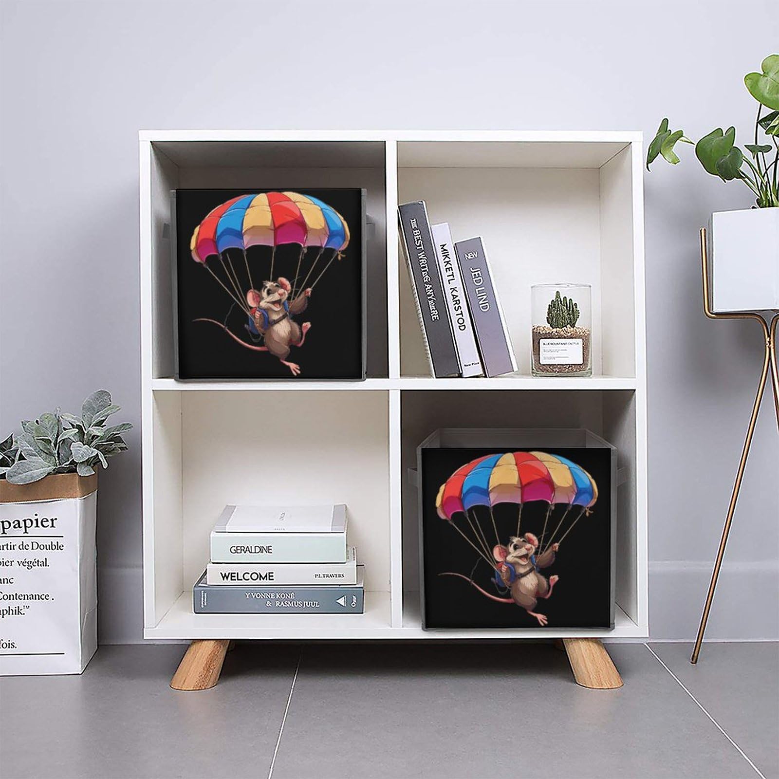 Foldable Storage Bins with Handles - 2PCS for Home & Office Organization
