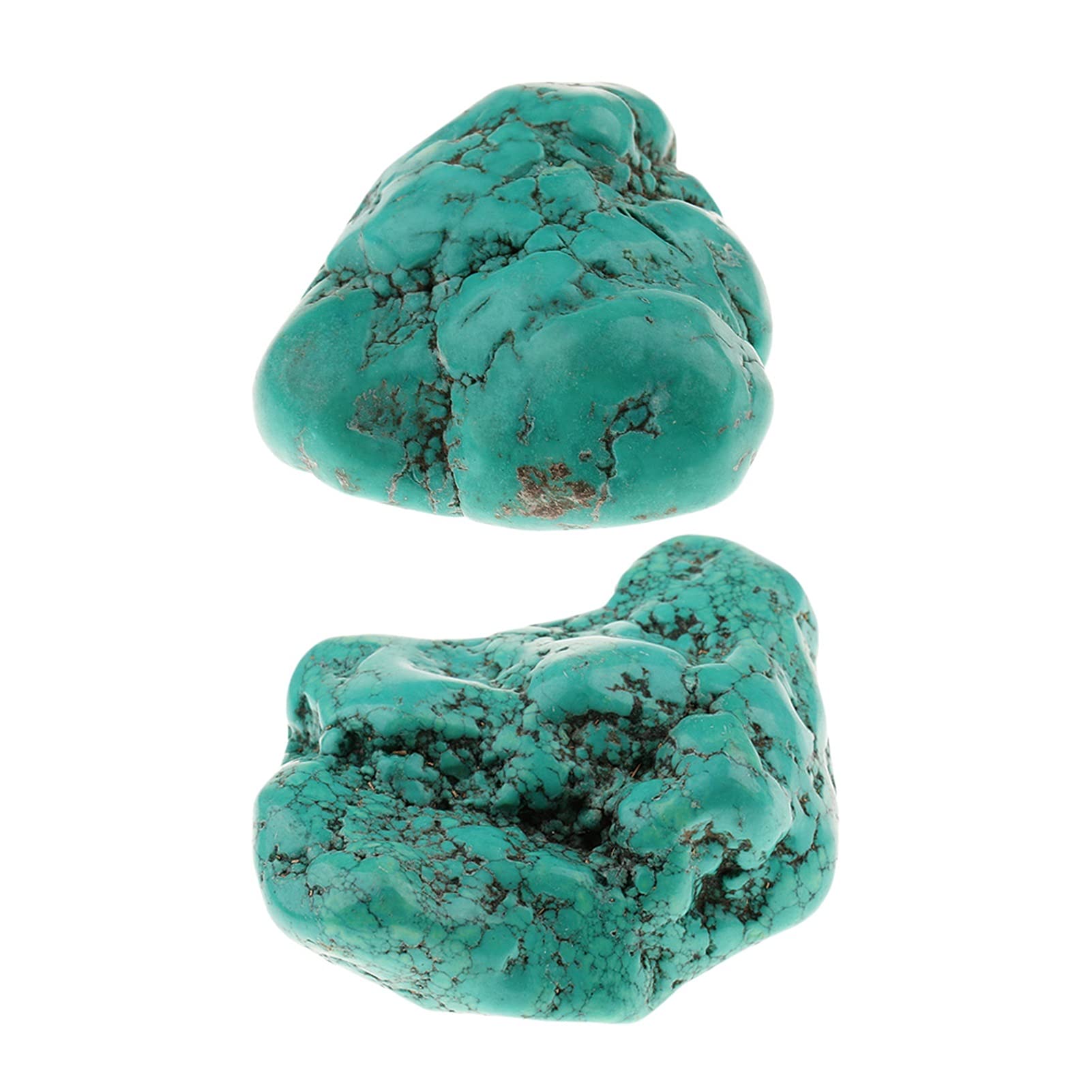 Natural Turquoise Gemstone Meditation Stones - 5cm Rough Healing Crystals for Reiki, Feng Shui Energy & Spiritual Balance - Lucky Gifts for Men & Women - Perfect for Meditation, Home Decor & Positive Energy