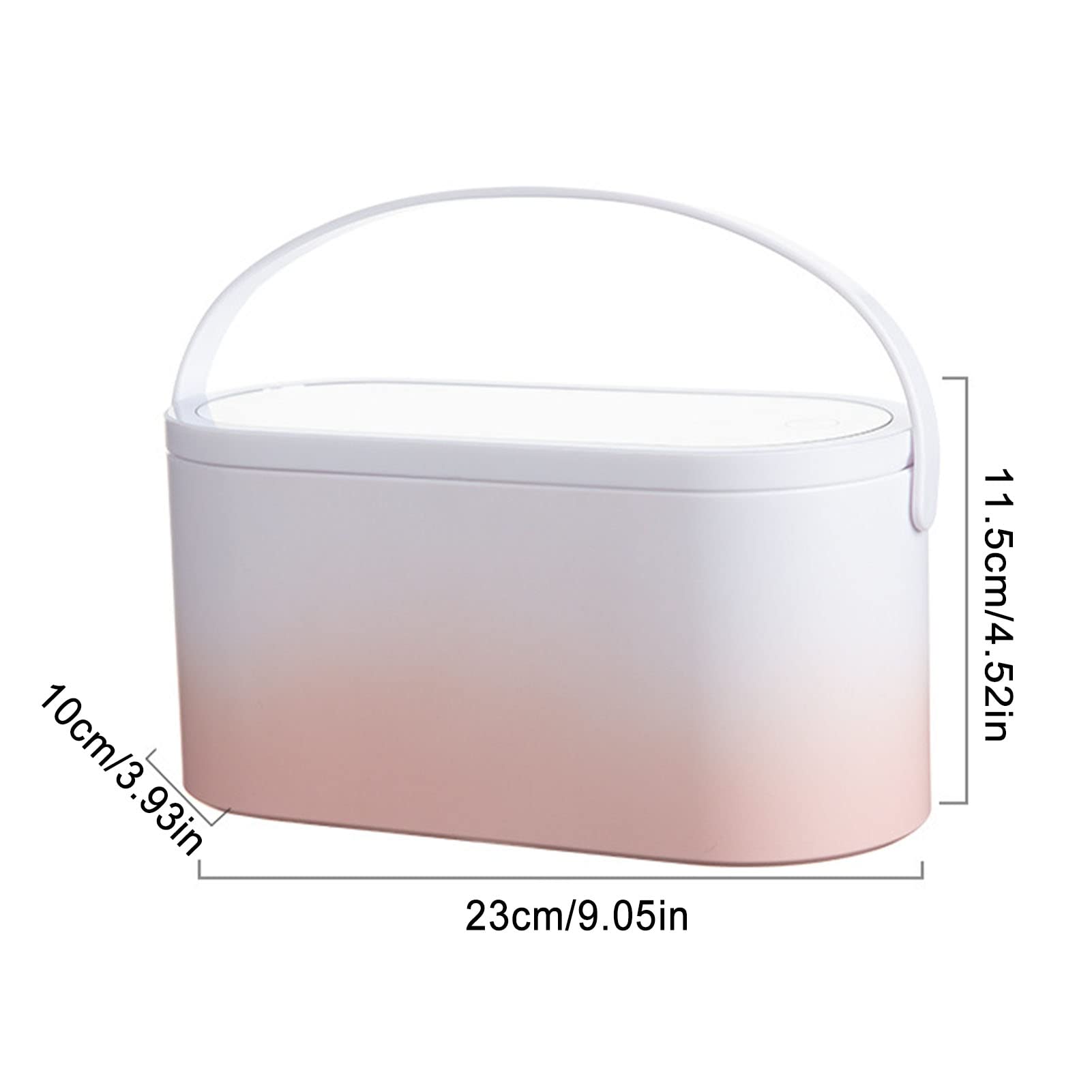 Portable LED Makeup Mirror Travel Case - Yeqoo Pink Gradient Cosmetic Organizer with Lights | Perfect for Women's Travel, Home Vanity & On-the-Go Touch Ups