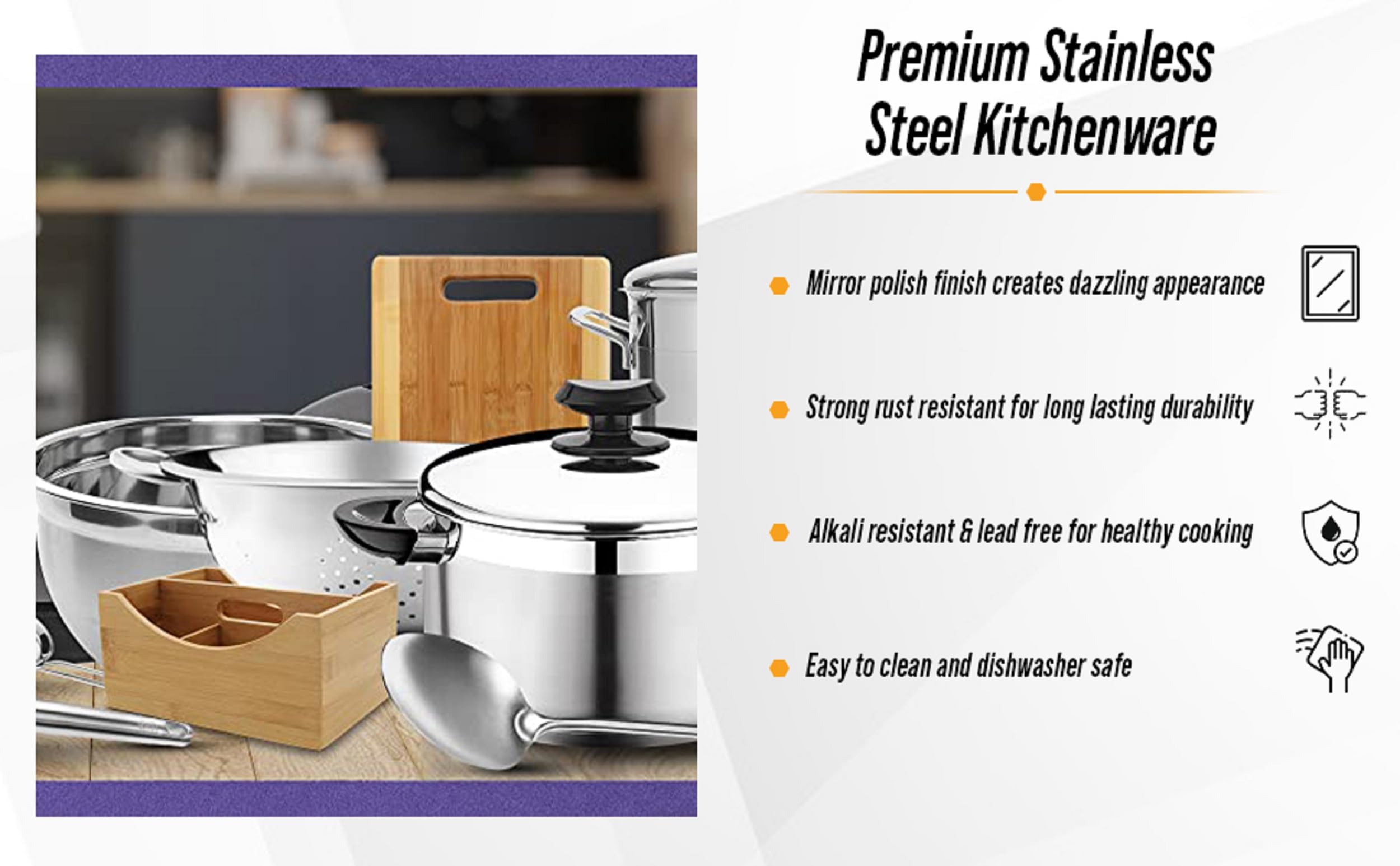 YBM HOME 15-inch Stainless Steel Turner - Seamless One-Piece Slotted Spatula for Flipping Pancakes, Burgers & Eggs - Professional Kitchen Cooking Utensil