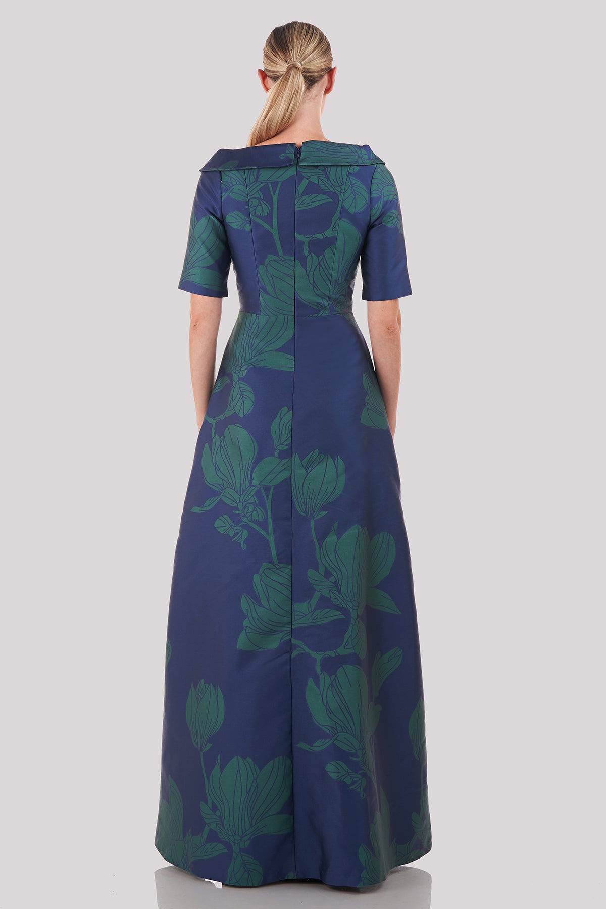 Kay Unger Coco Gown In Marine Blue Jade - Elegant Formal Evening Dress for Weddings, Galas & Special Occasions