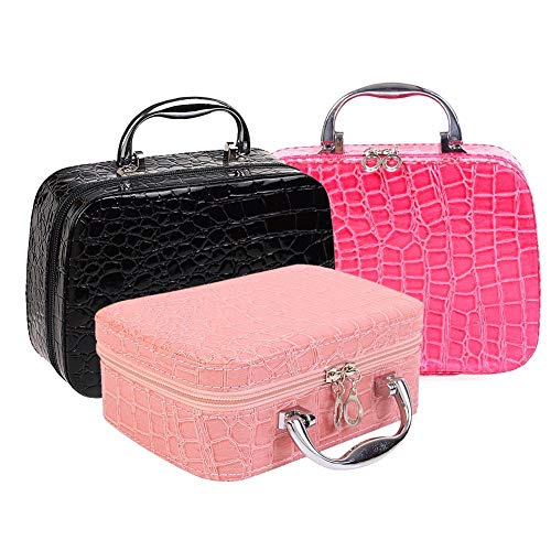 Premium Makeup Organizer Box - Cosmetic Storage Bag with Jewelry Compartment, Travel-Friendly Korean Beauty Pouch for Necklaces & Accessories | Perfect for Home, Travel & Gift Giving