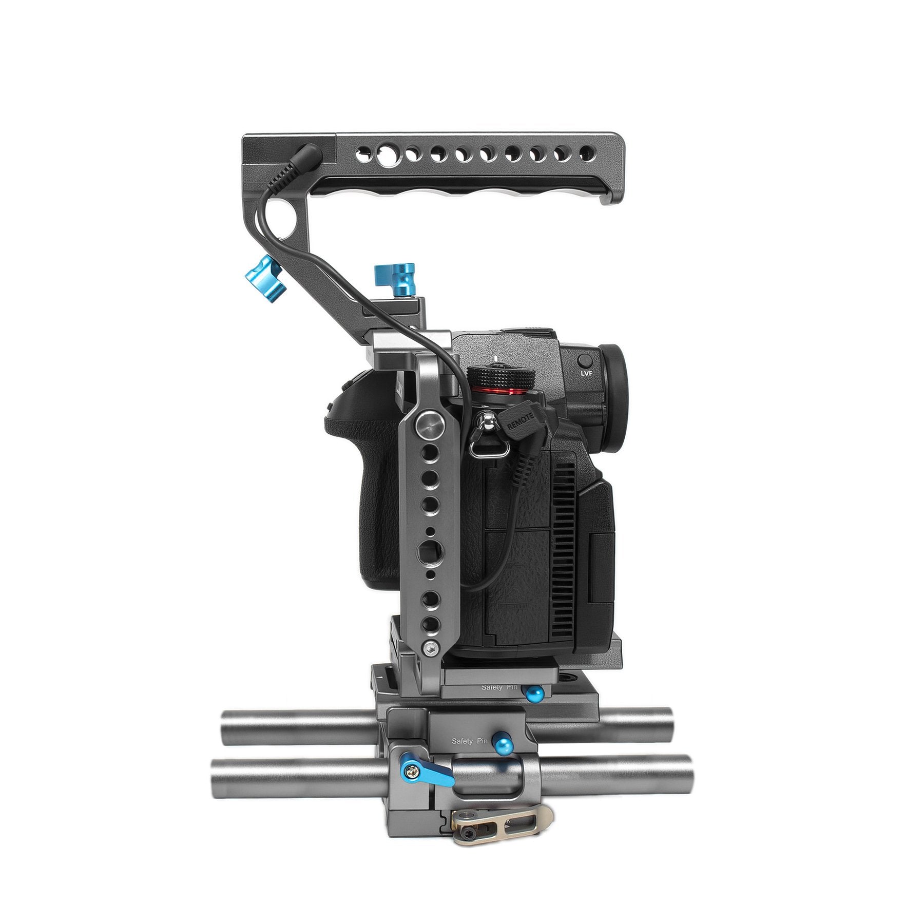 Kondor Blue Panasonic LUMIX S1H Base Rig - Compatible with S1/S1R/S1H Cameras (Space Gray) - Professional Camera Rig for Filmmaking & Videography