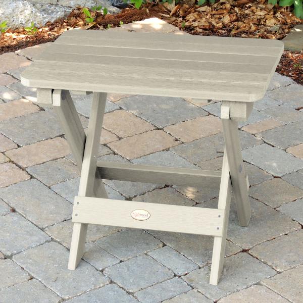 Portable Outdoor Folding Adirondack Side Table - Lightweight Patio Furniture for Camping, Beach, Garden & Poolside Use