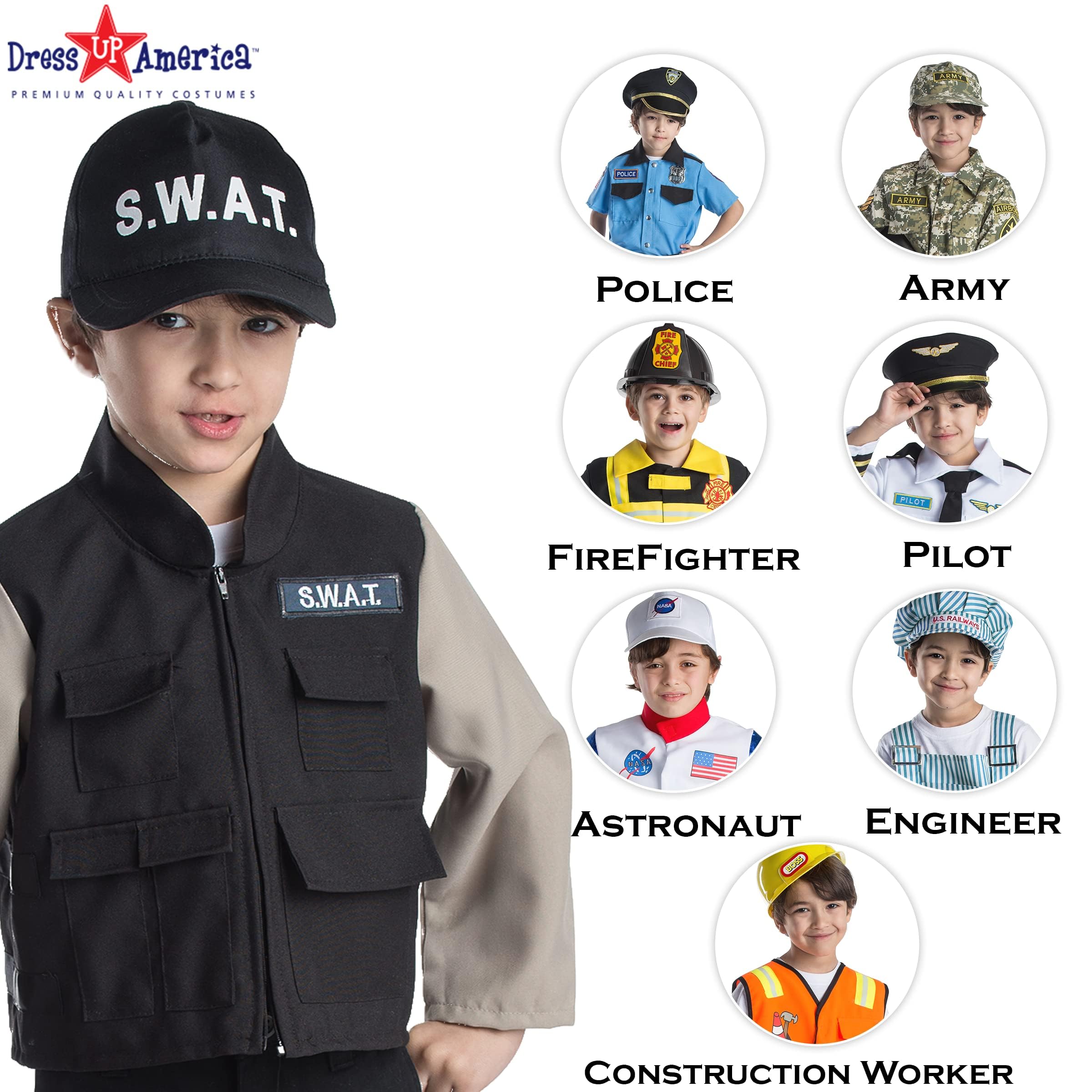 Kids Dress-Up Costume Sets for Toddlers | Pretend Play & Role-Play Outfits | Fun & Educational Dress-Up America Collection - Perfect for Halloween, Birthday Parties & Imaginative Play